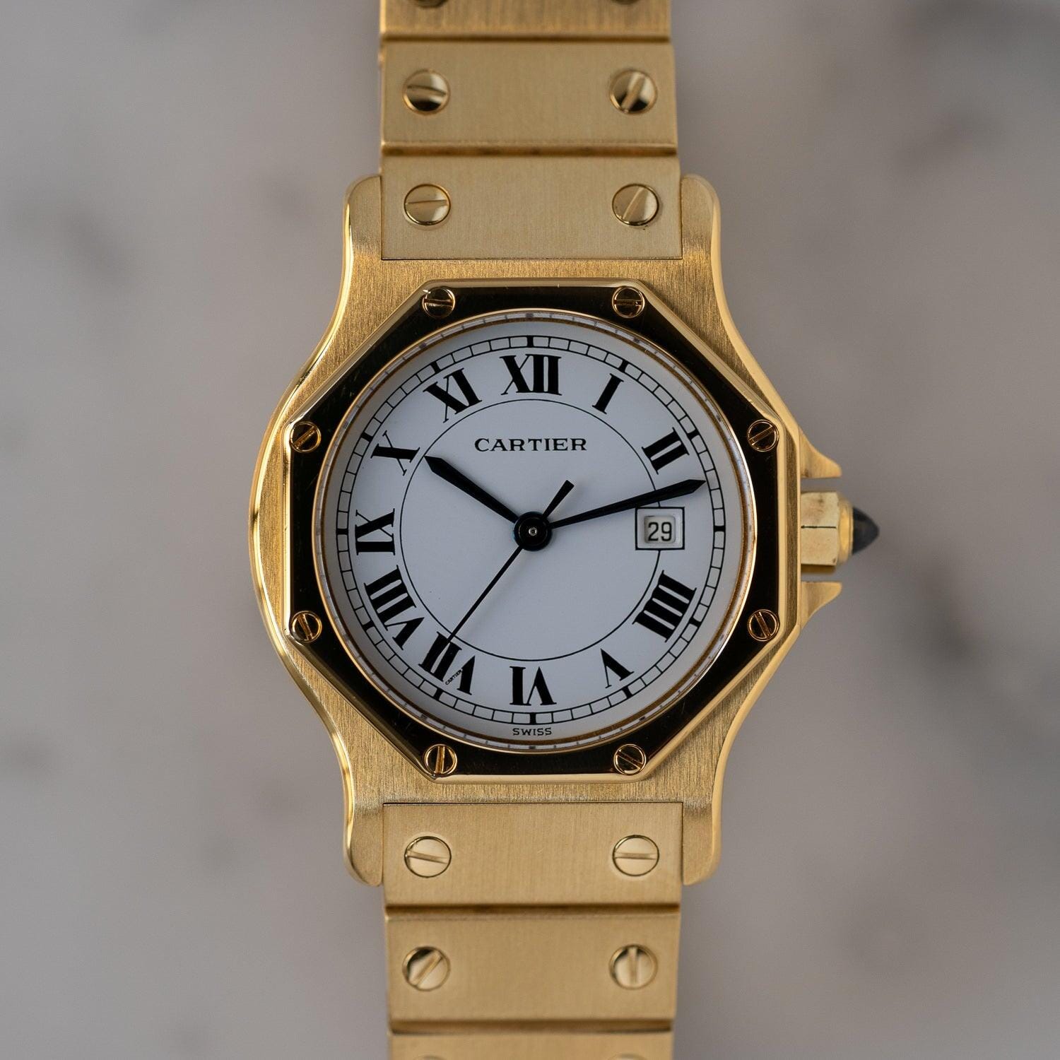 CARTIER Santos Octagon LM 18K YG / カルティエ サントスオクタゴン 18K イエローゴールド 自動巻き