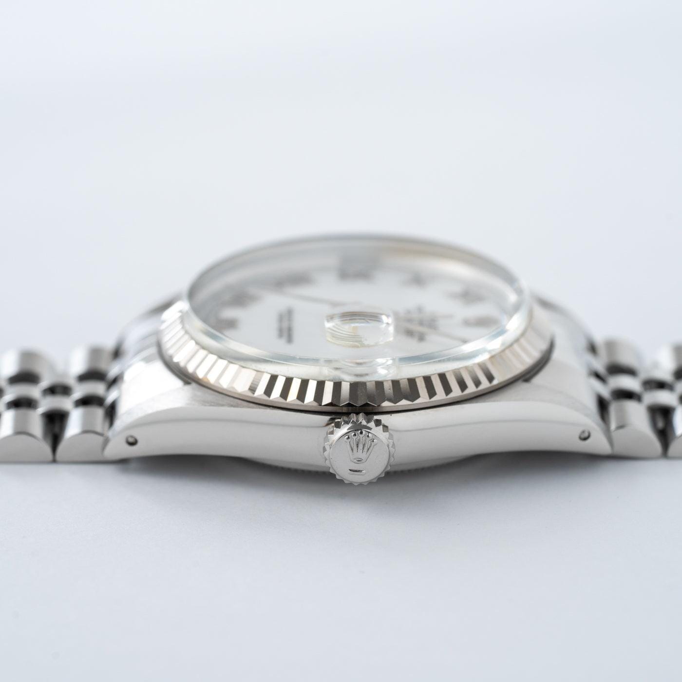 ROLEX Oyster Perpetual Datejust 16014 White Roman - Arbitro