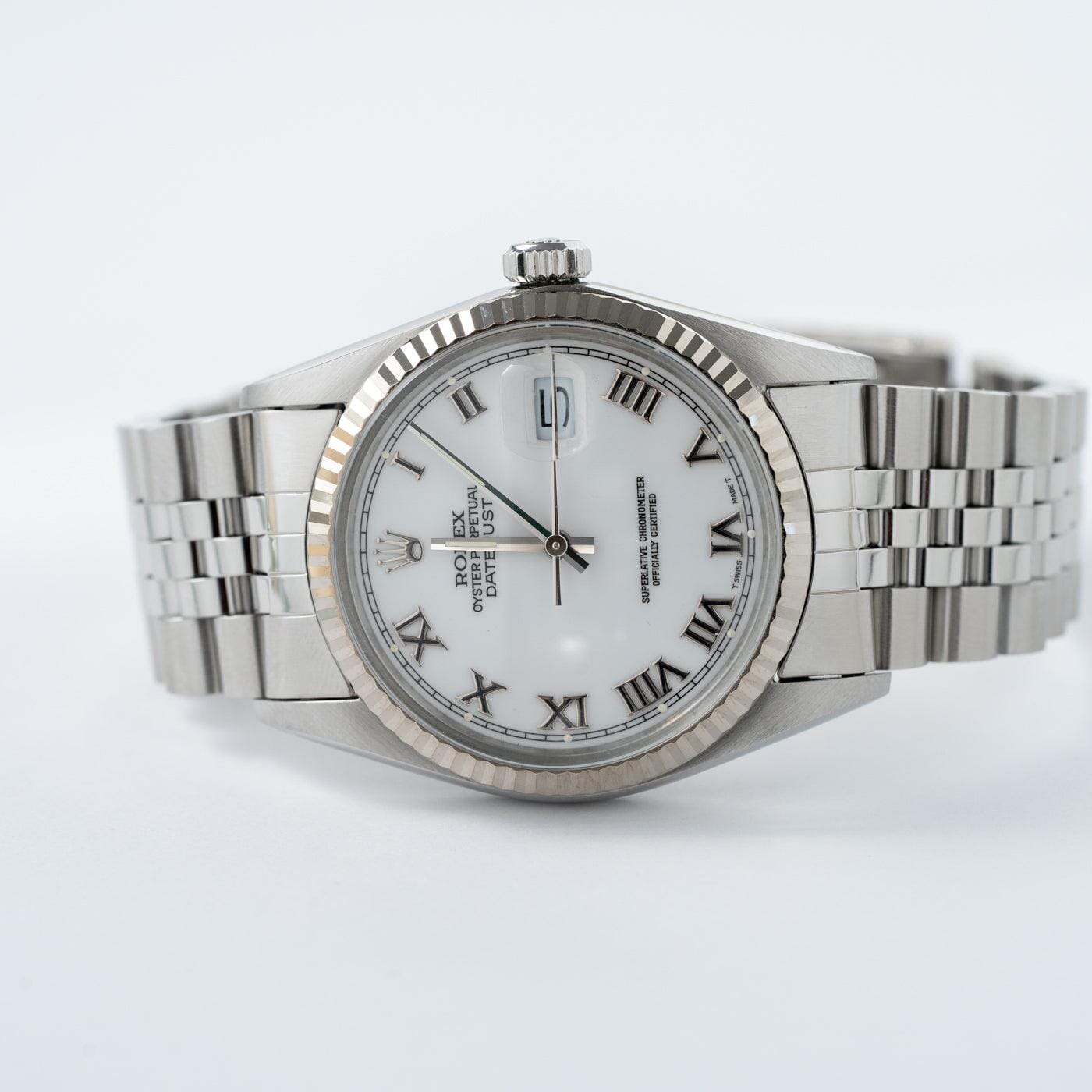 ROLEX Oyster Perpetual Datejust 16014 White Roman - Arbitro