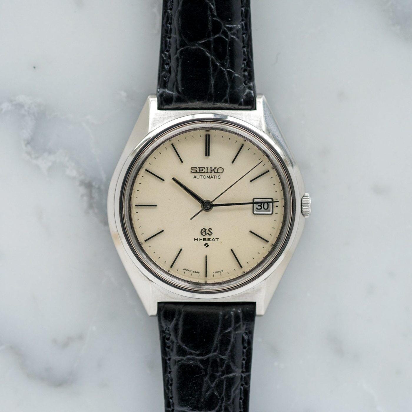 GRAND SEIKO Hi-BEAT 5645-7010 Ivory Dial 1970s - Arbitro