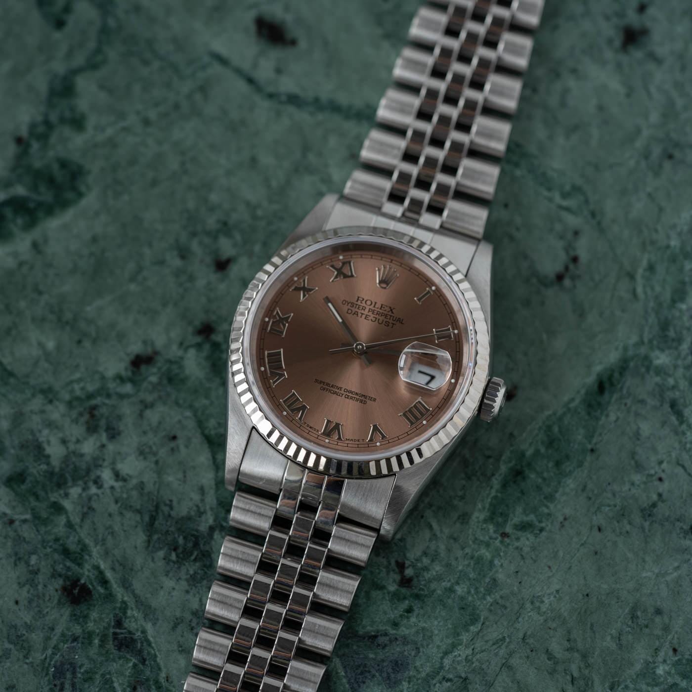 ROLEX Oyster Perpetual Datejust 16234 Salmon Dial - Arbitro