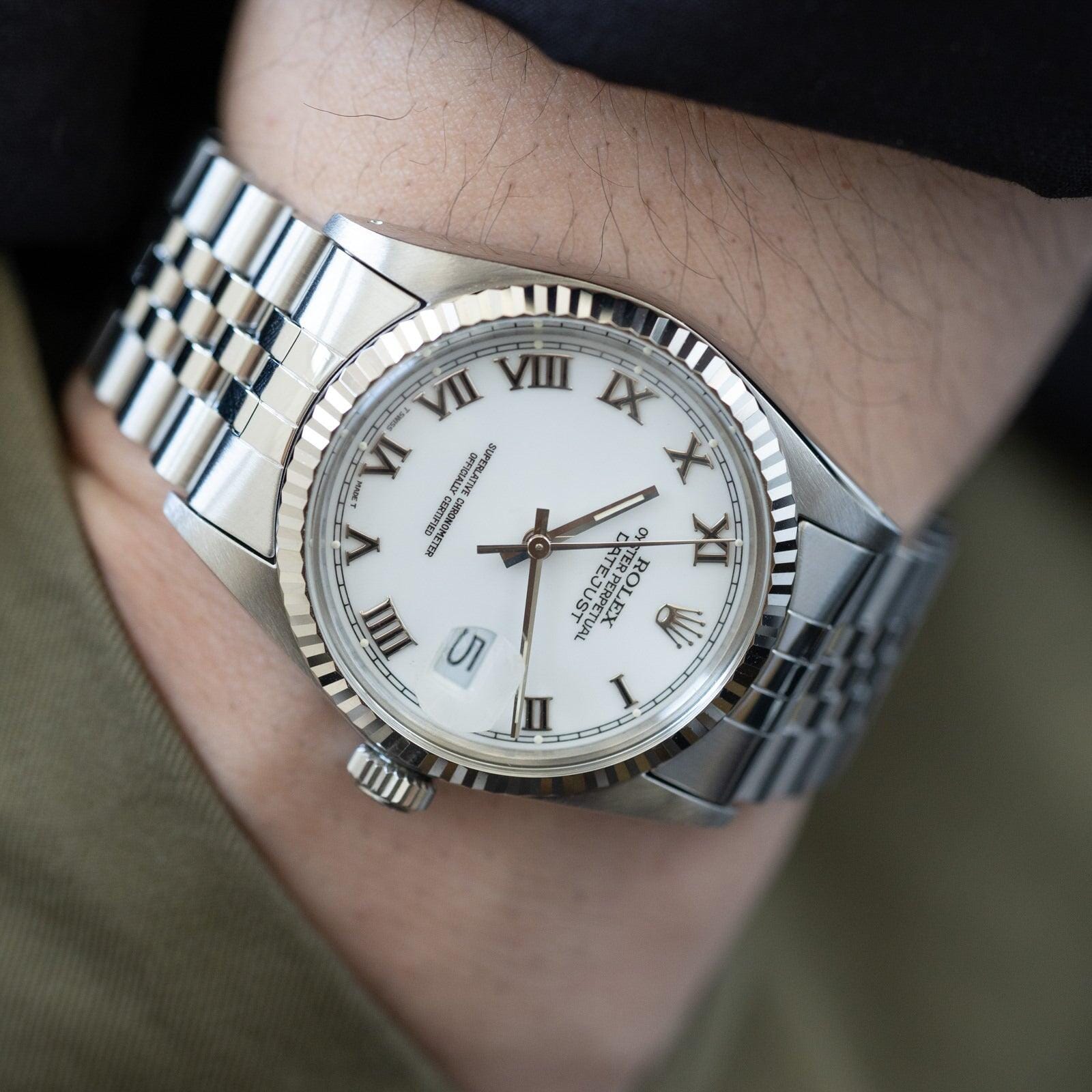 ROLEX Oyster Perpetual Datejust 16014 White Roman - Arbitro