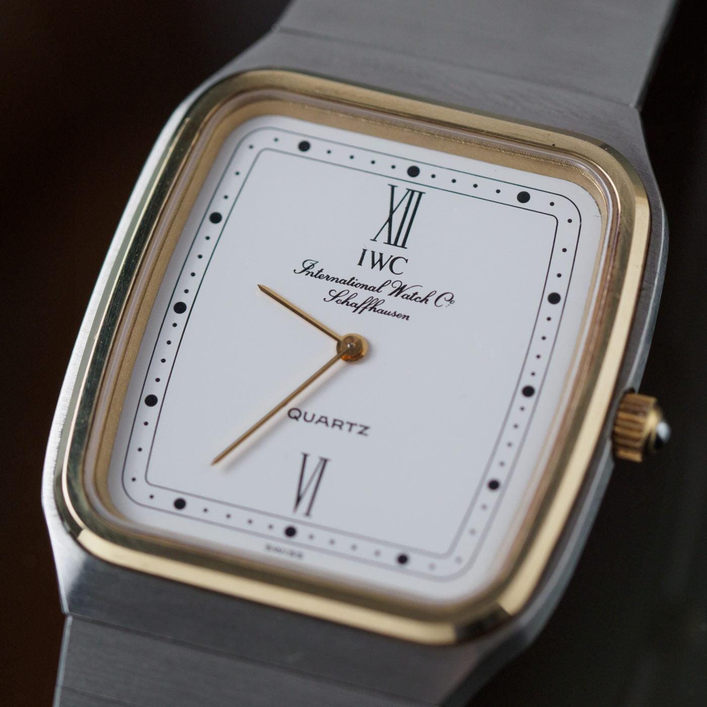 IWC Rectangle White Roman Dial 1980s - Arbitro