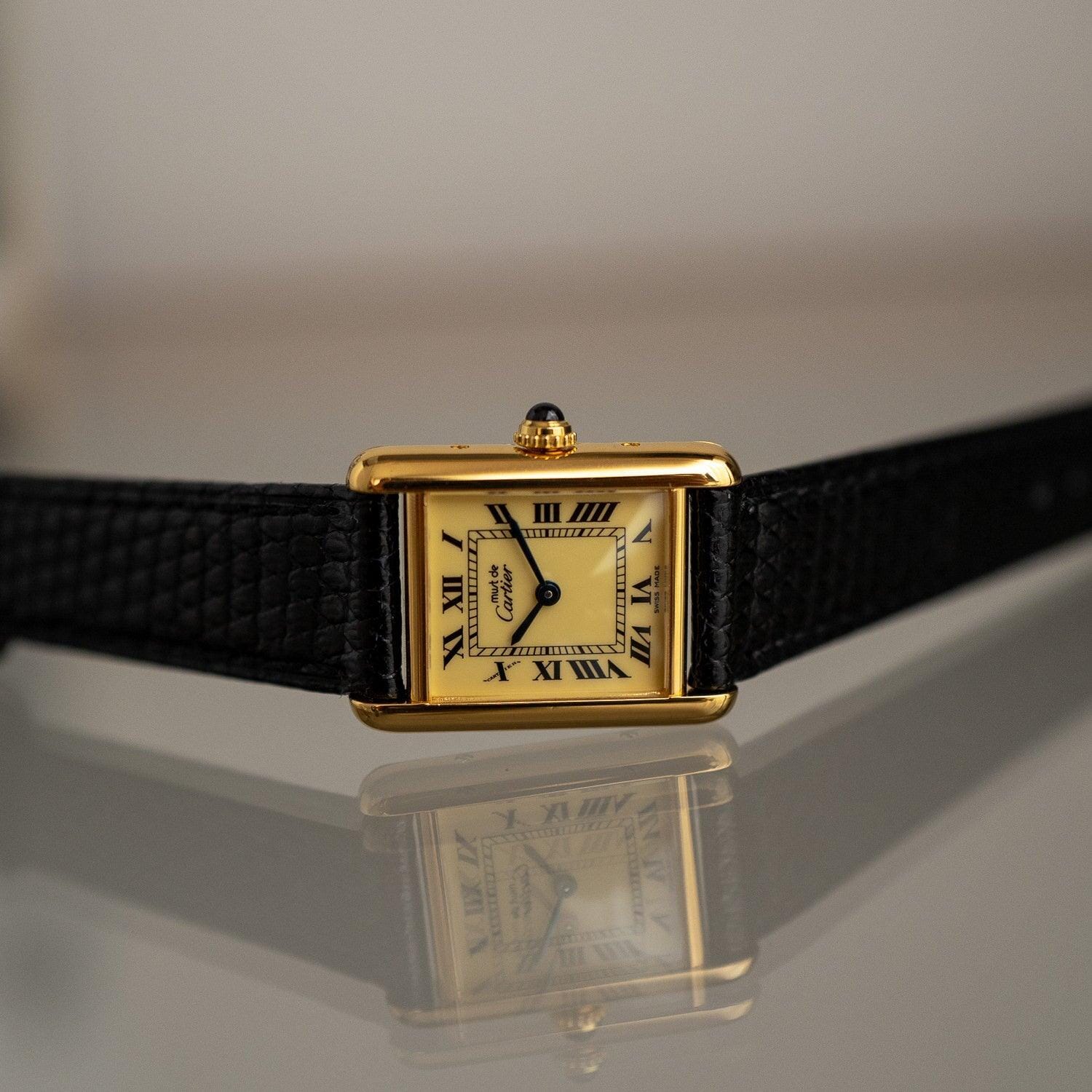 must de Cartier Tank SM Ivory Roman - Arbitro