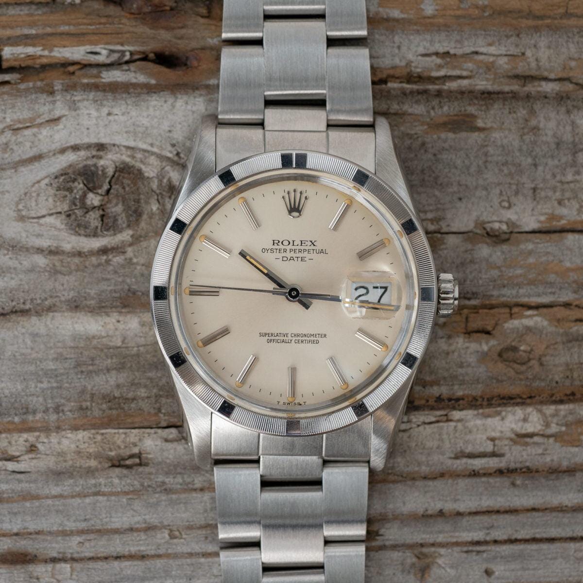 ROLEX Oyster Perpetual Date 15010 Ivory Dial 1980s - Arbitro