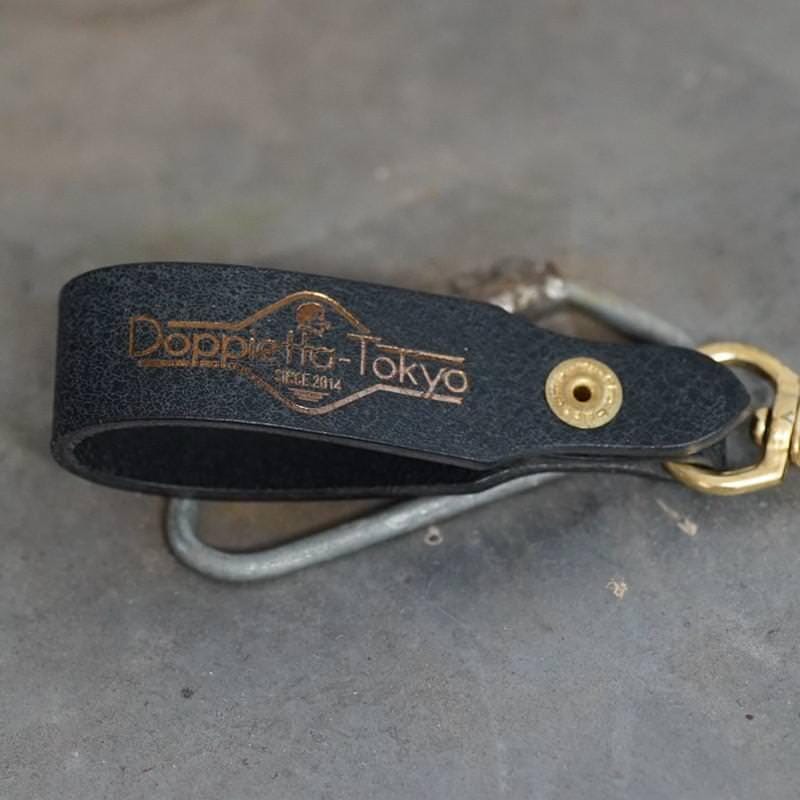 Crack Leather Key Ring クラックレザー キーリング ブラック - Arbitro