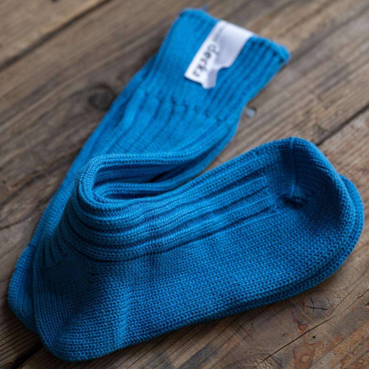 Decka heavy weight plain socks (Blue) - Arbitro