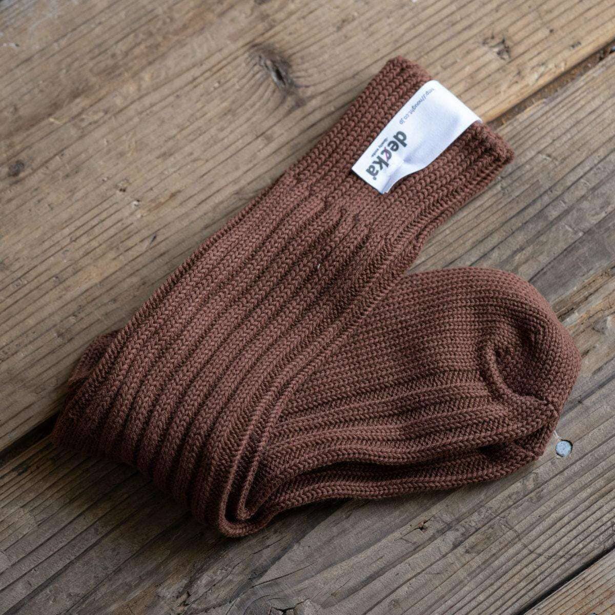 Decka heavy weight plain socks (Brown) - Arbitro