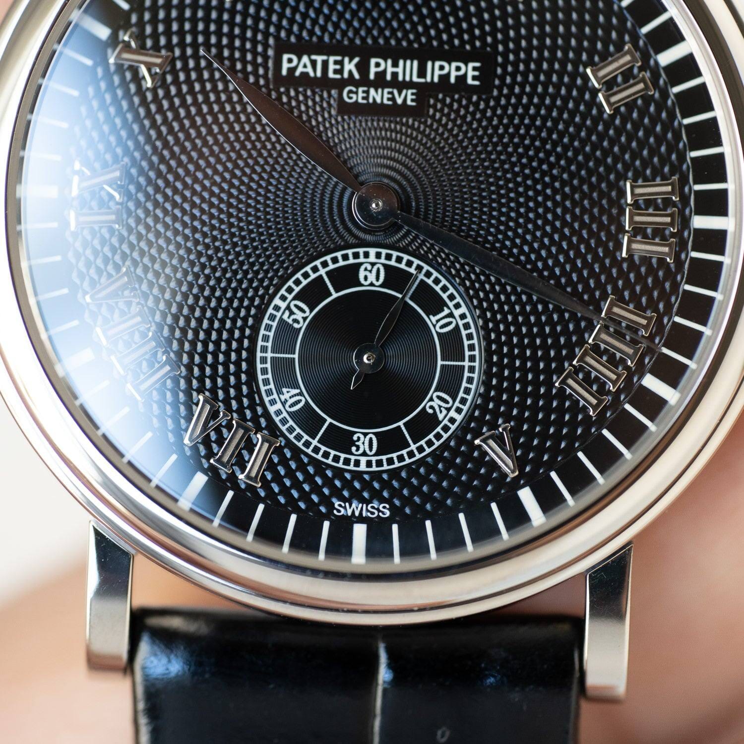 PATEK PHILIPPE Calatrava 5022 WG Black Guilloche Dial Box and Paper - Arbitro