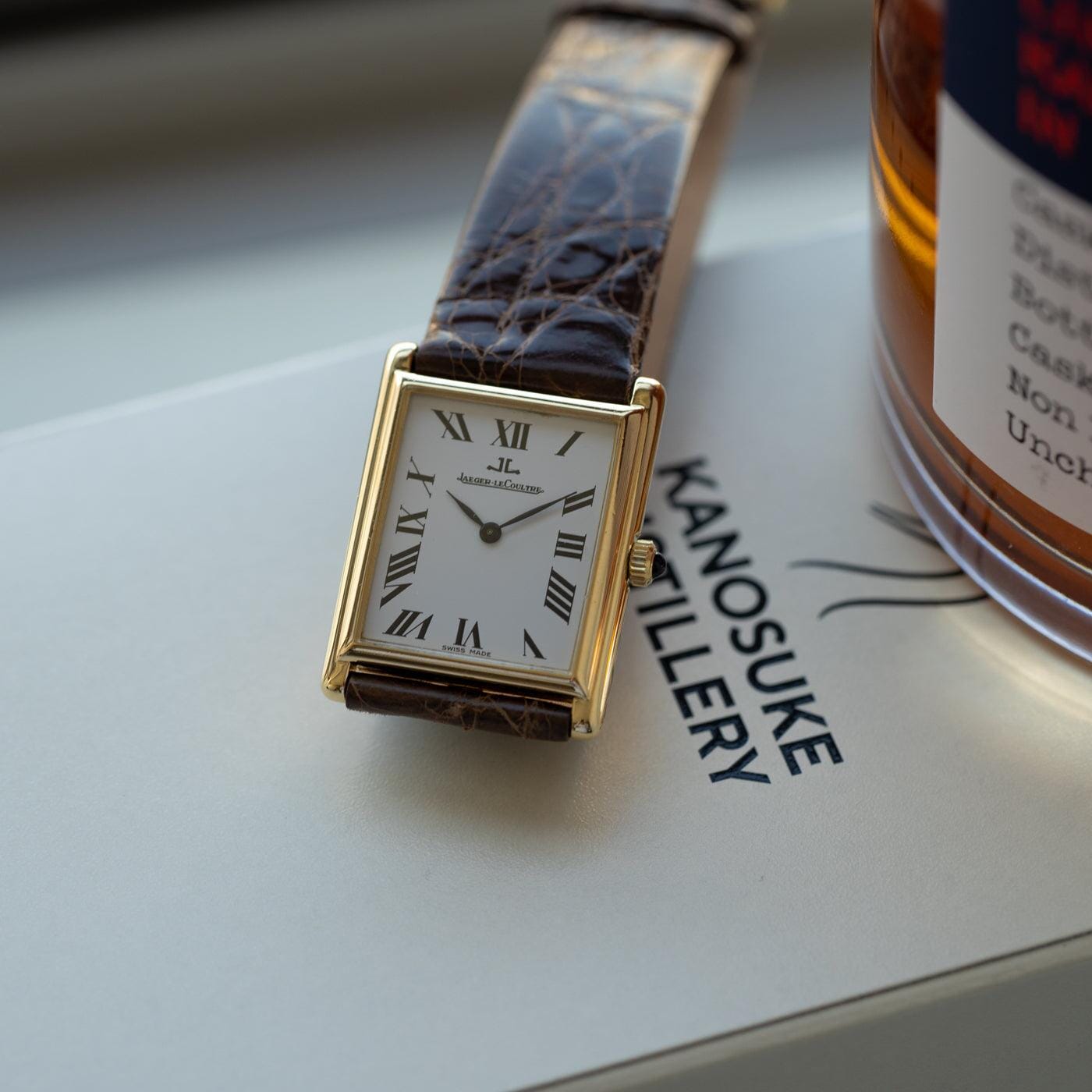 SOLD. JAEGER-LECOULTRE RECTANGLE 18K YG - Arbitro