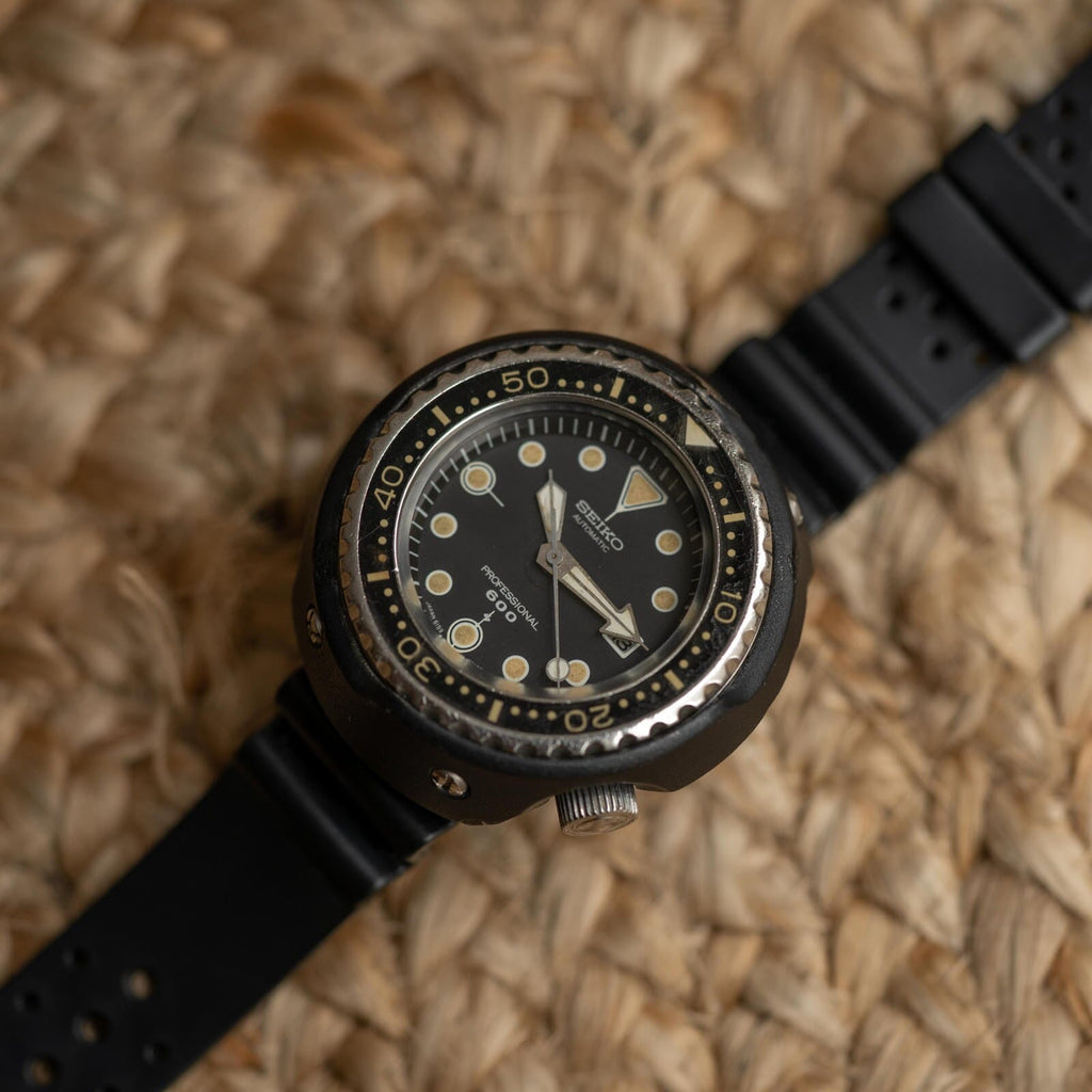 セイコー 600m ダイバー 6159-7010 自動巻き チタン ツナ / SEIKO 