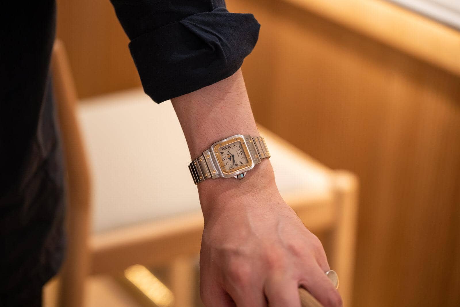 Cartier 着火OK カルティエ ゴールド×シルバー バイカラー サントス ライター サントスガルベ 1036