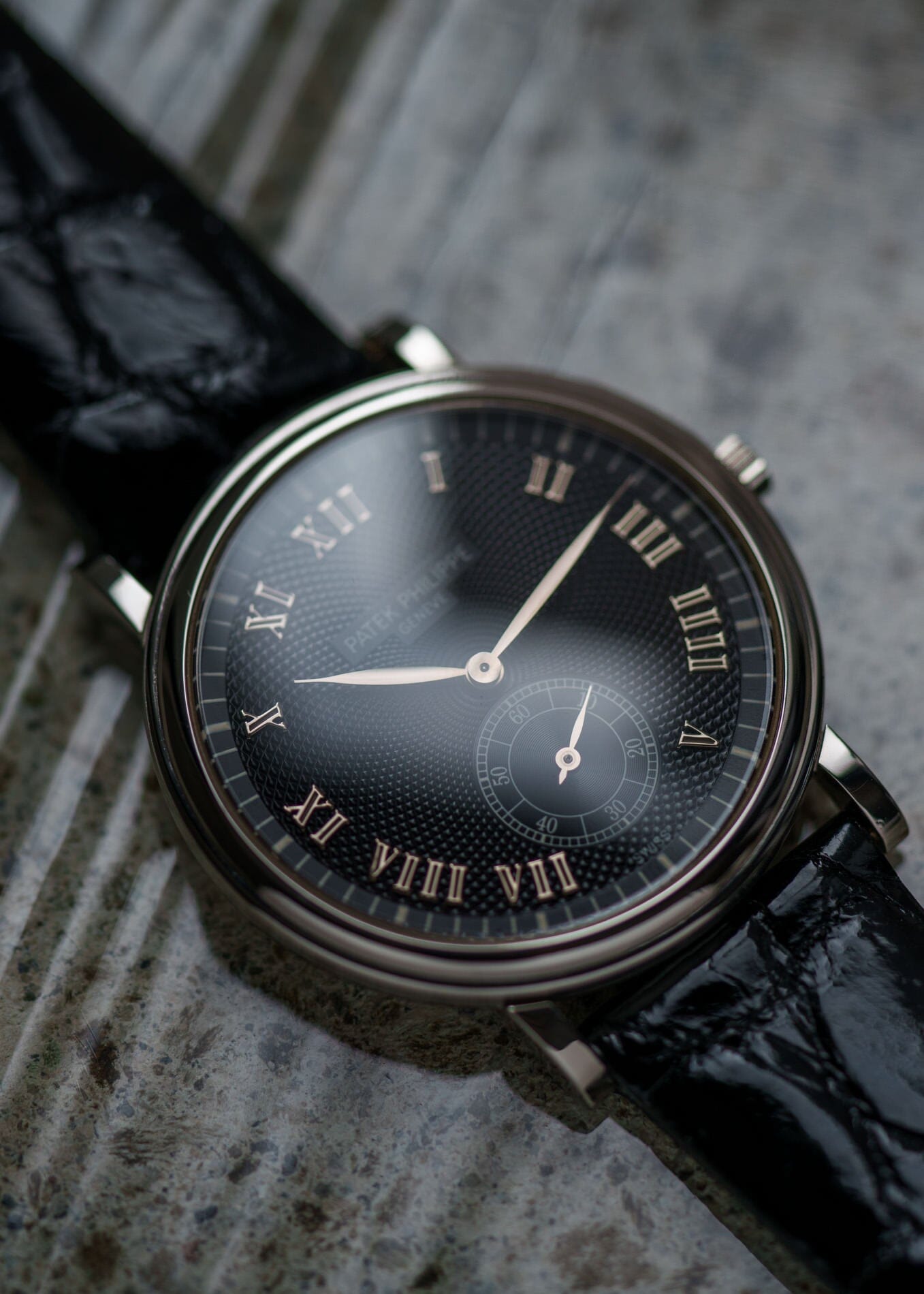Patek Philippe カラトラバ 5022 PT ブラックギョーシェダイアル 保証書付き Watch PATEK PHILIPPE 