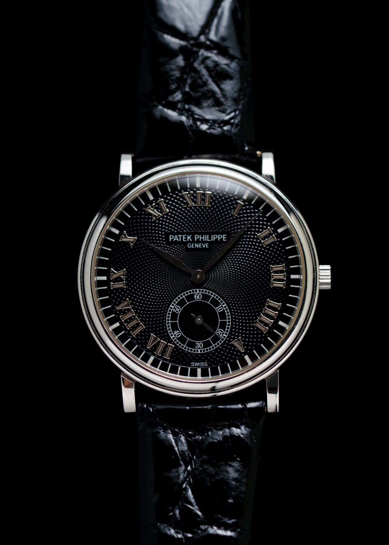 Patek Philippe カラトラバ 5022 PT ブラックギョーシェダイアル 保証書付き Watch PATEK PHILIPPE 