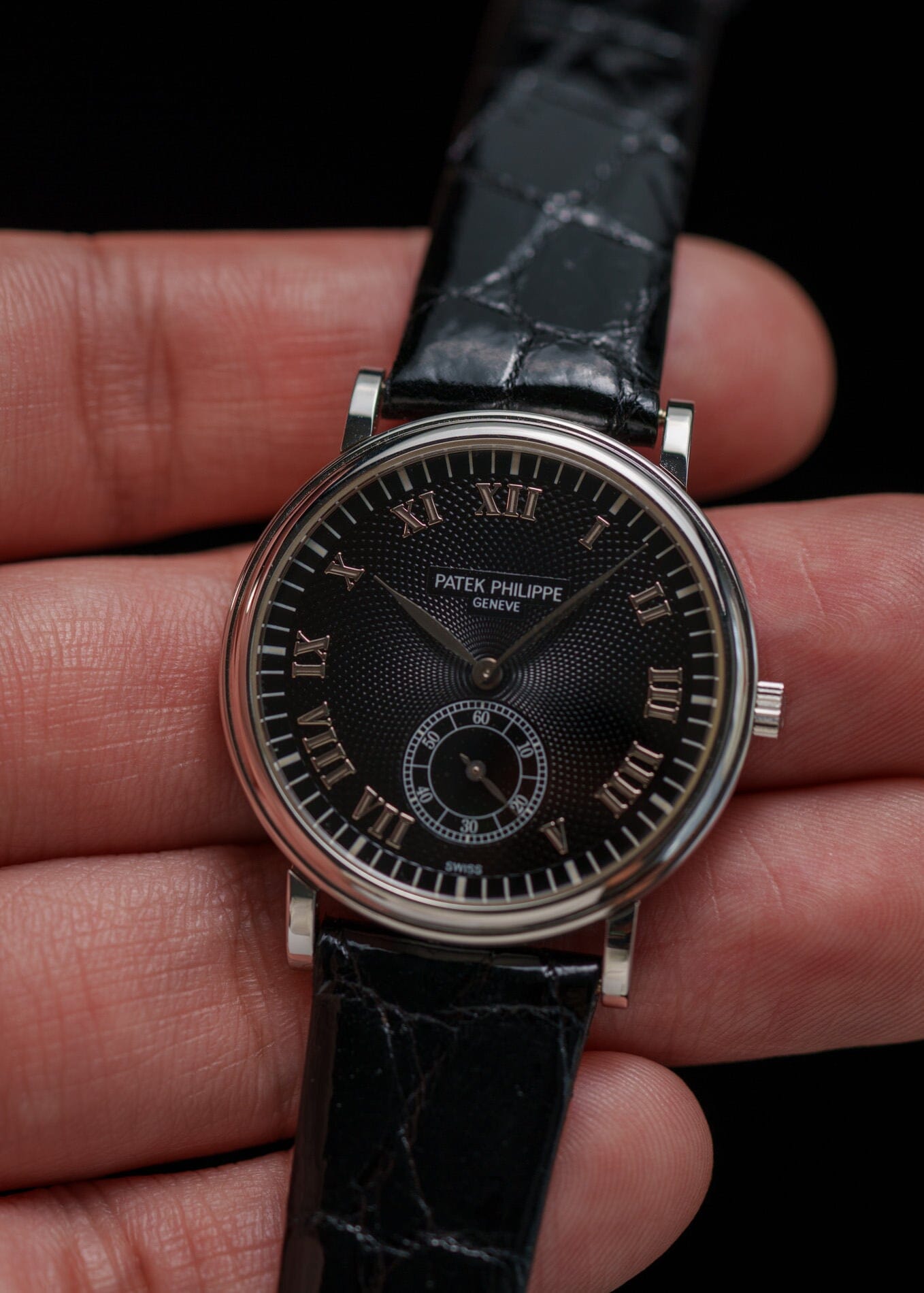 Patek Philippe カラトラバ 5022 PT ブラックギョーシェダイアル 保証書付き Watch PATEK PHILIPPE 