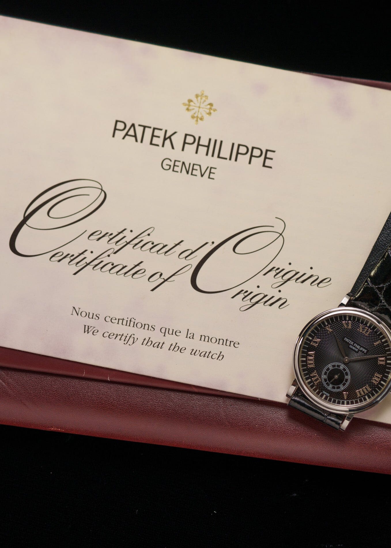 Patek Philippe カラトラバ 5022 PT ブラックギョーシェダイアル 保証書付き Watch PATEK PHILIPPE 