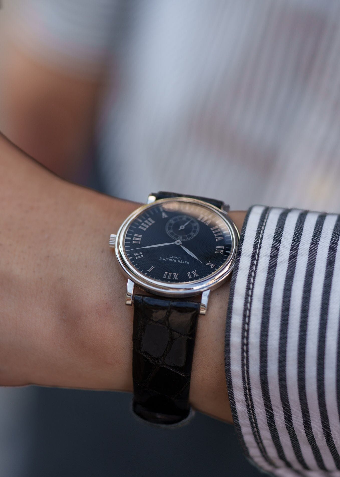 Patek Philippe カラトラバ 5022 PT ブラックギョーシェダイアル 保証書付き Watch PATEK PHILIPPE 