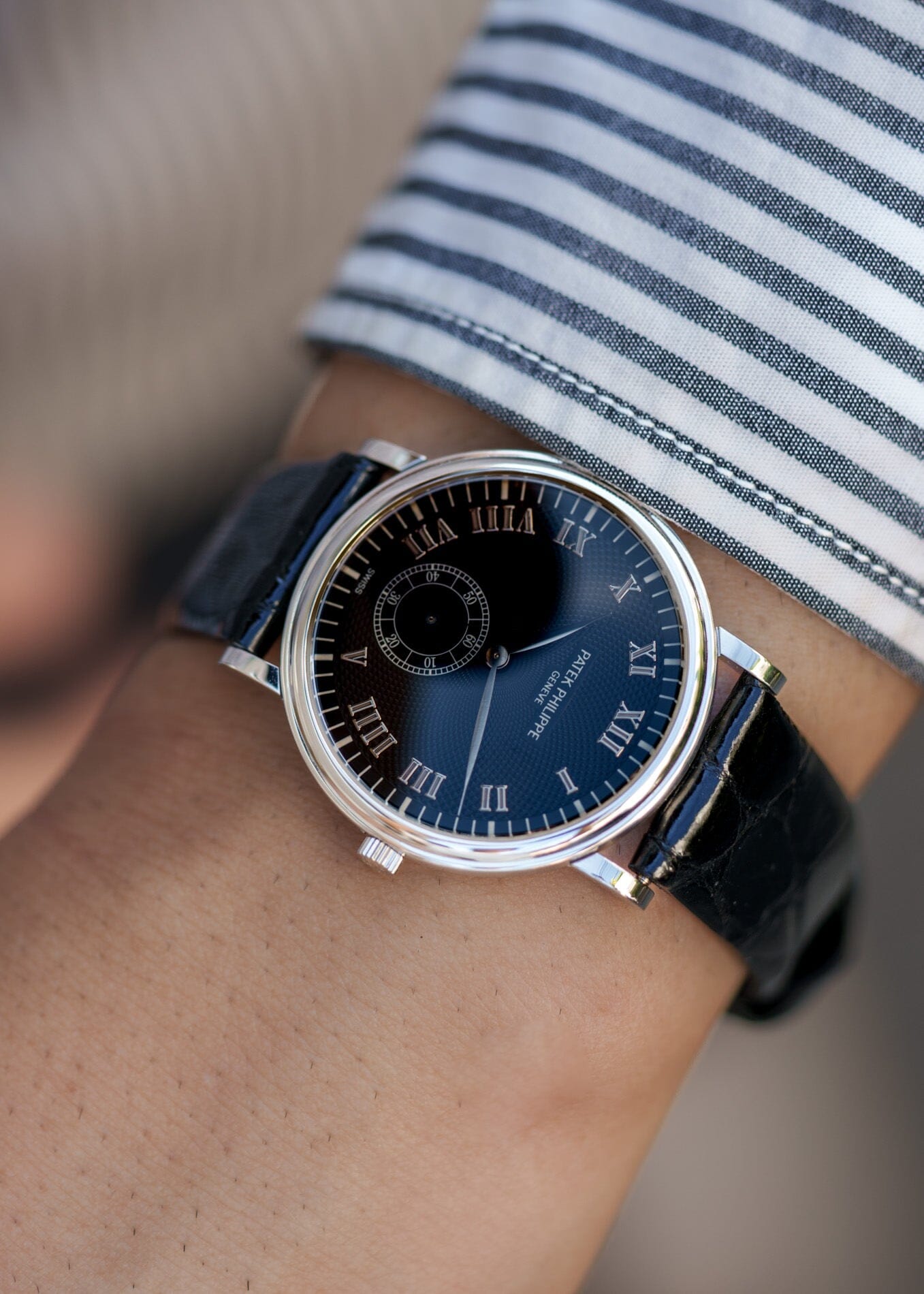 Patek Philippe カラトラバ 5022 PT ブラックギョーシェダイアル 保証書付き Watch PATEK PHILIPPE 