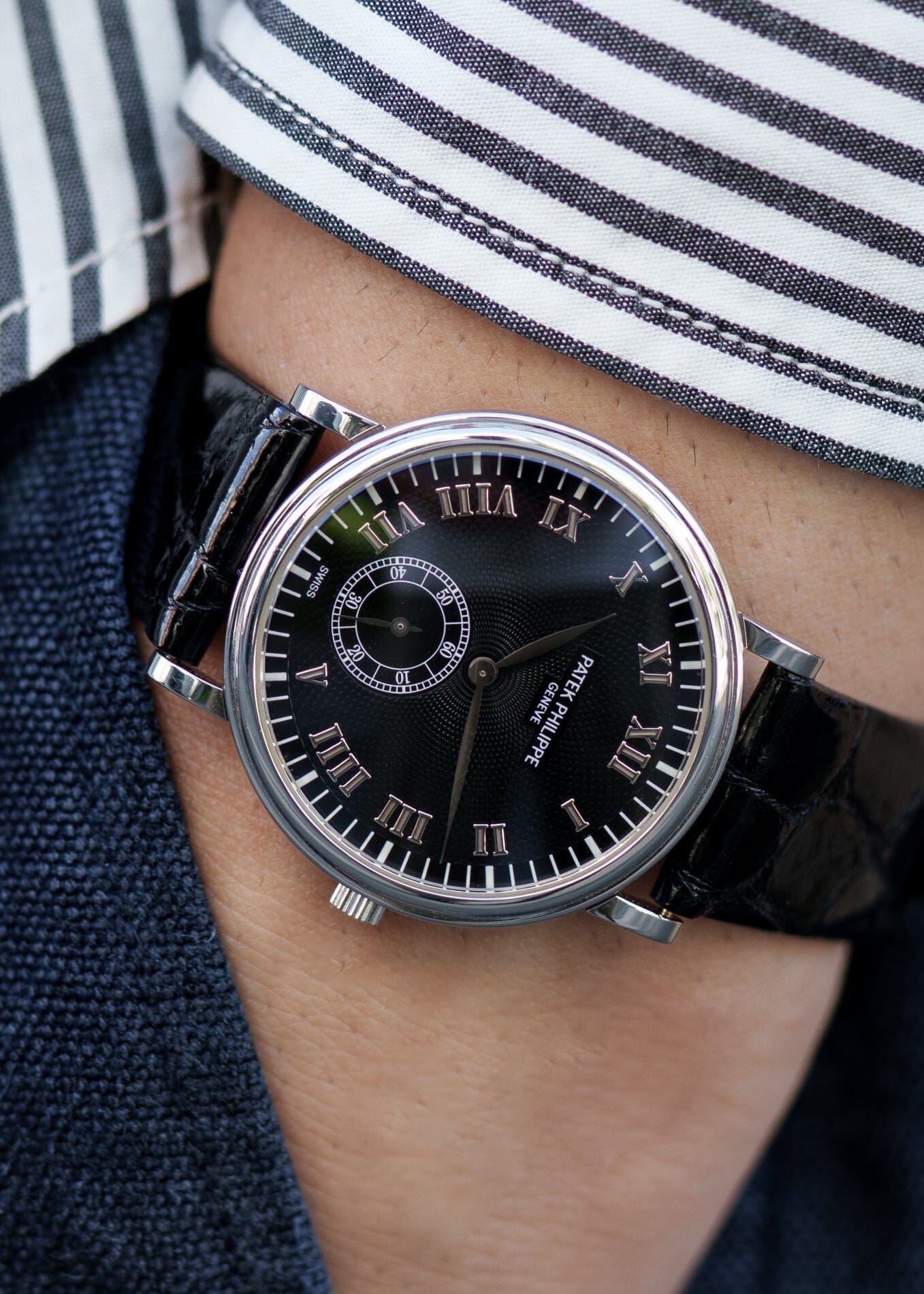 Patek Philippe カラトラバ 5022 PT ブラックギョーシェダイアル 保証書付き Watch PATEK PHILIPPE 