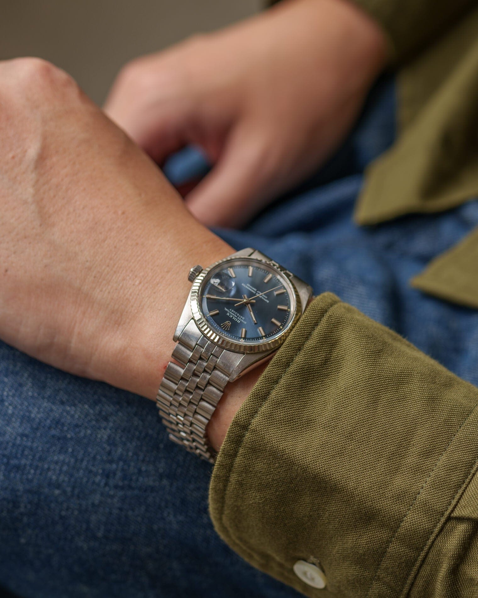 Rolex Datejust Blue On Hand Rolex Datejust 1601 Blue With