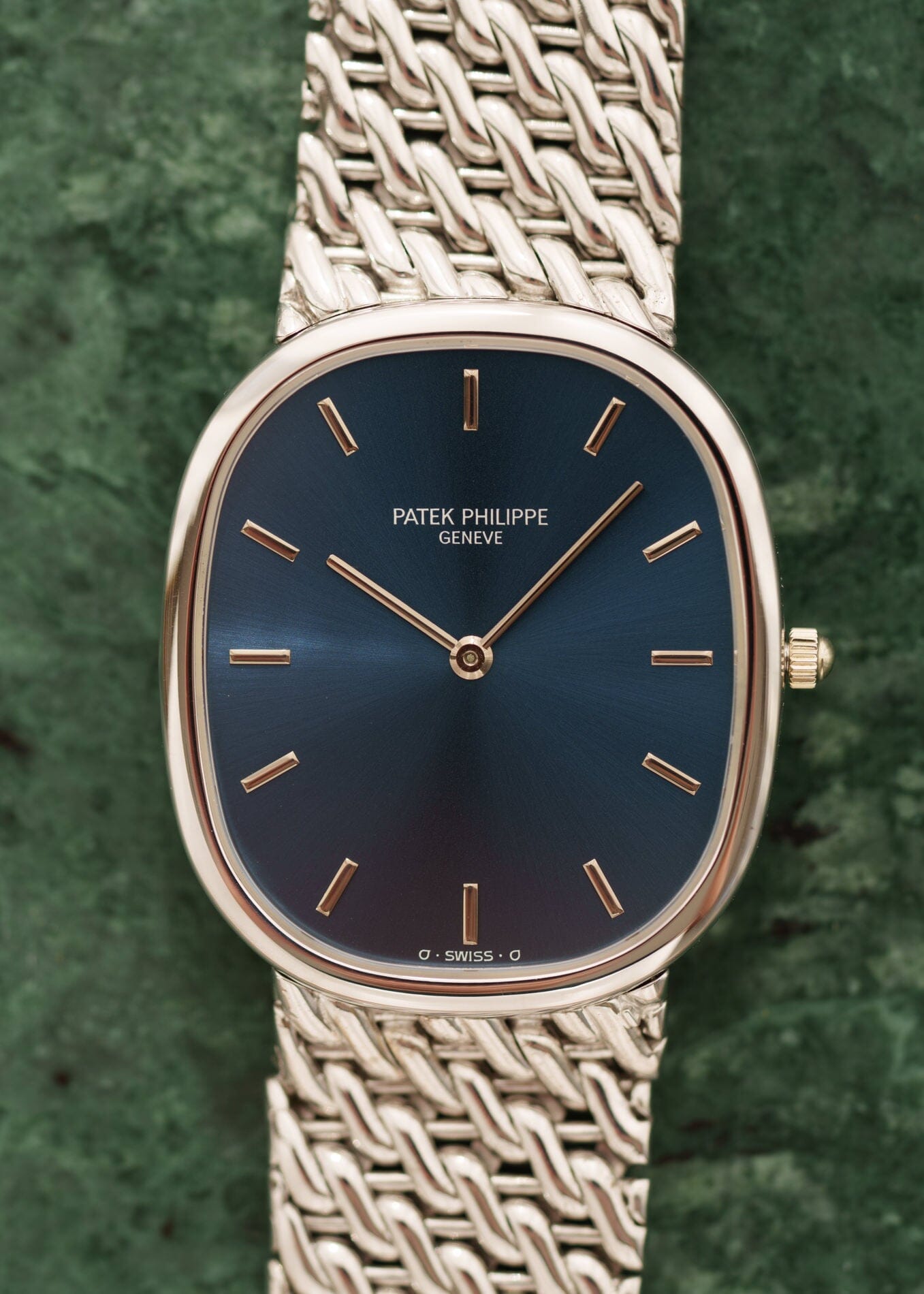 Patek Philippe ゴールデンエリプス 3738 "Jumbo" 自動巻き WG ブルー アーカイブ付き Watch PATEK PHILIPPE 