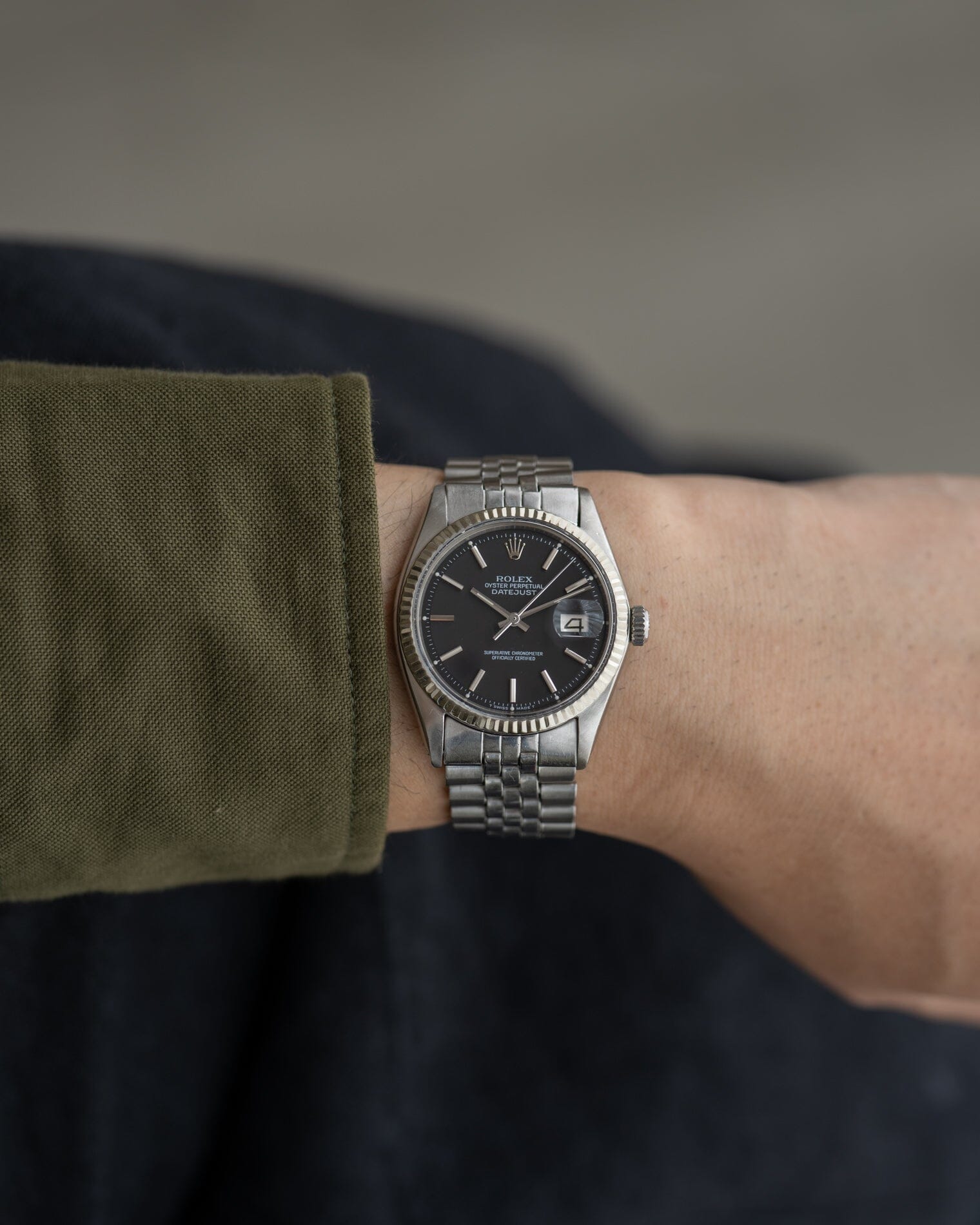 Rolex デイトジャスト 1601 マットブラック Watch ROLEX 