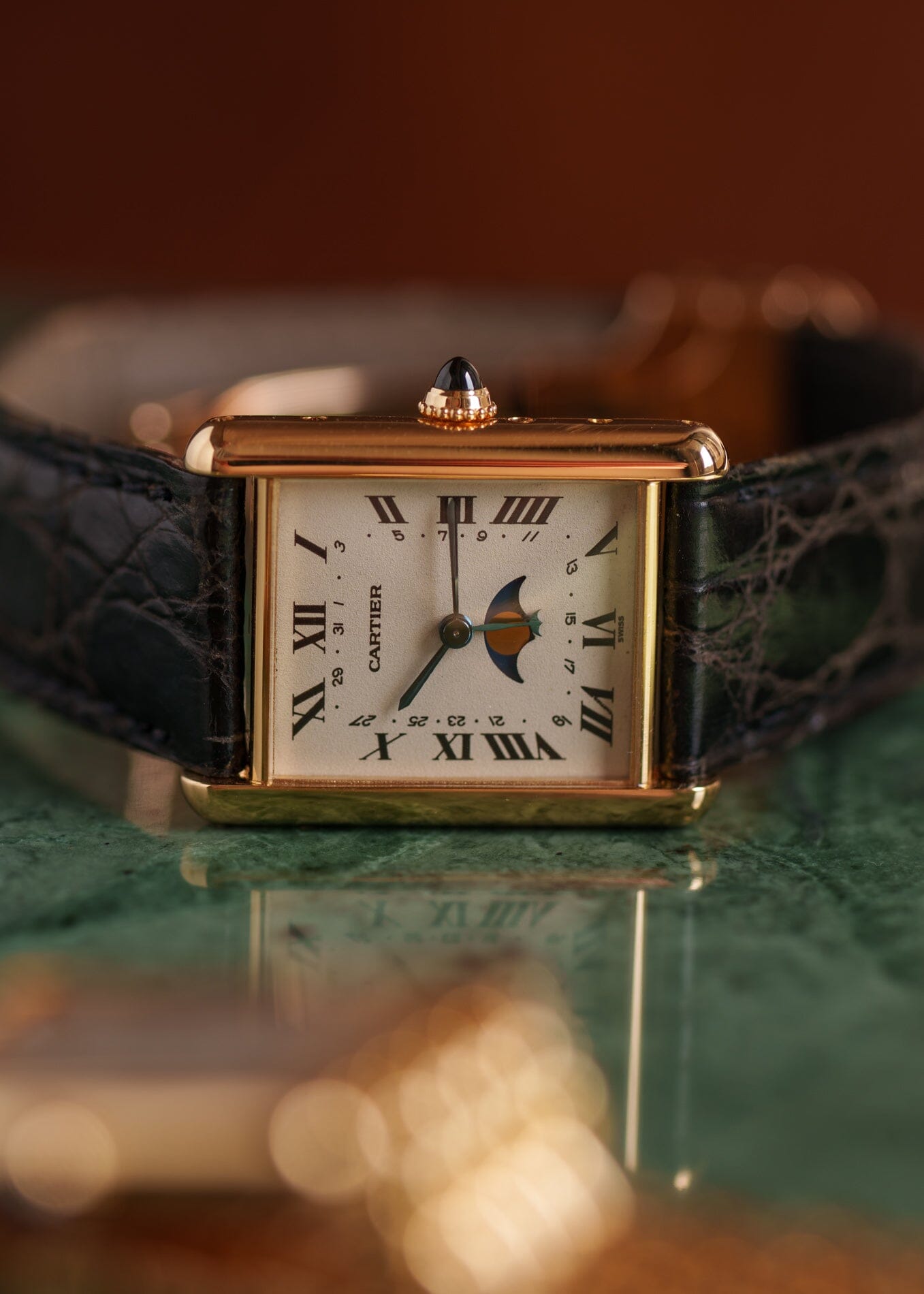 Cartier タンク ルイ カルティエ LM 81900 YG ムーンフェイズ コンプリートサービス済み Watch CARTIER 
