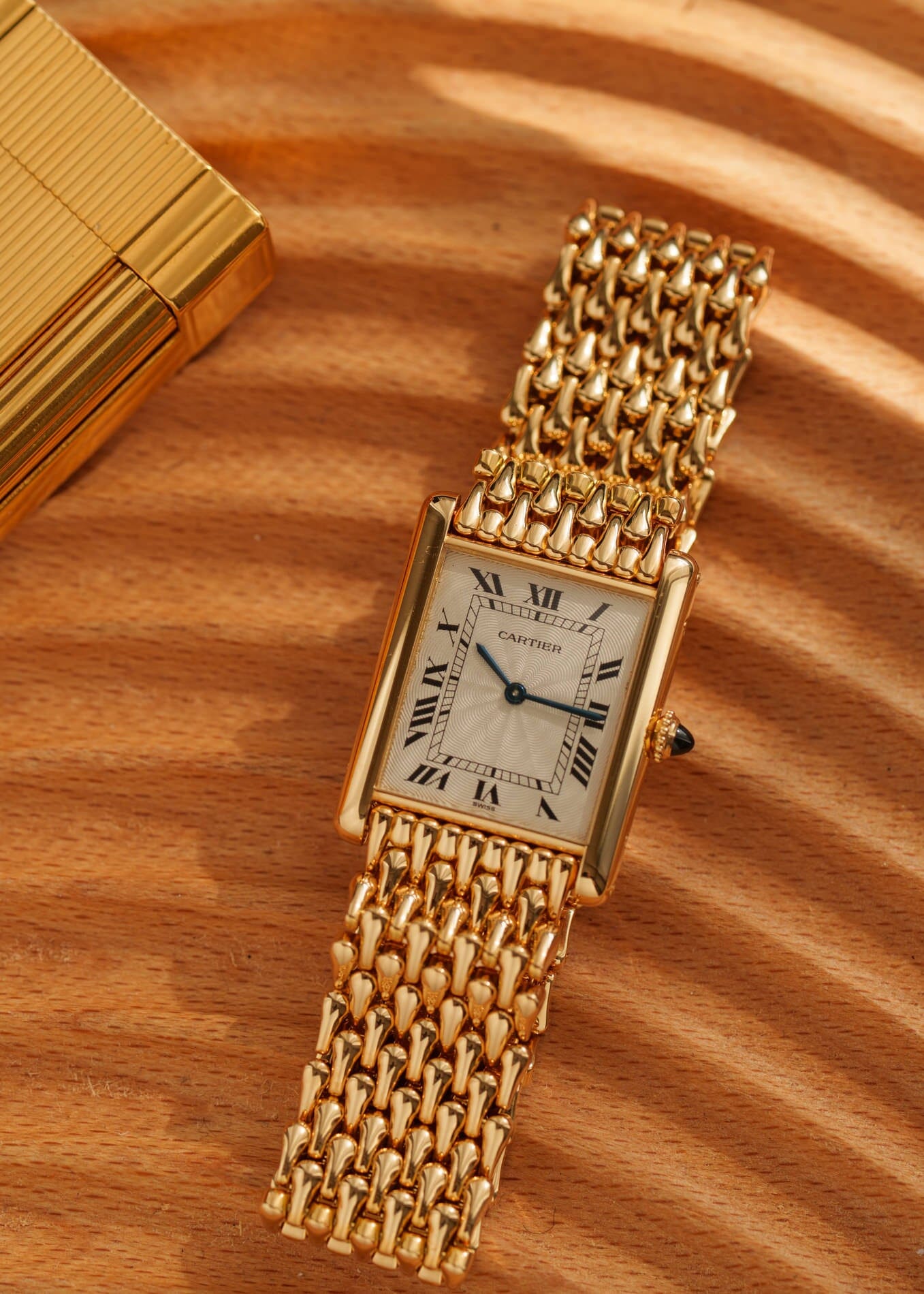Cartier タンク ルイ カルティエ LM 16121 YG エクストラフラット 箱保証書付き Watch CARTIER 