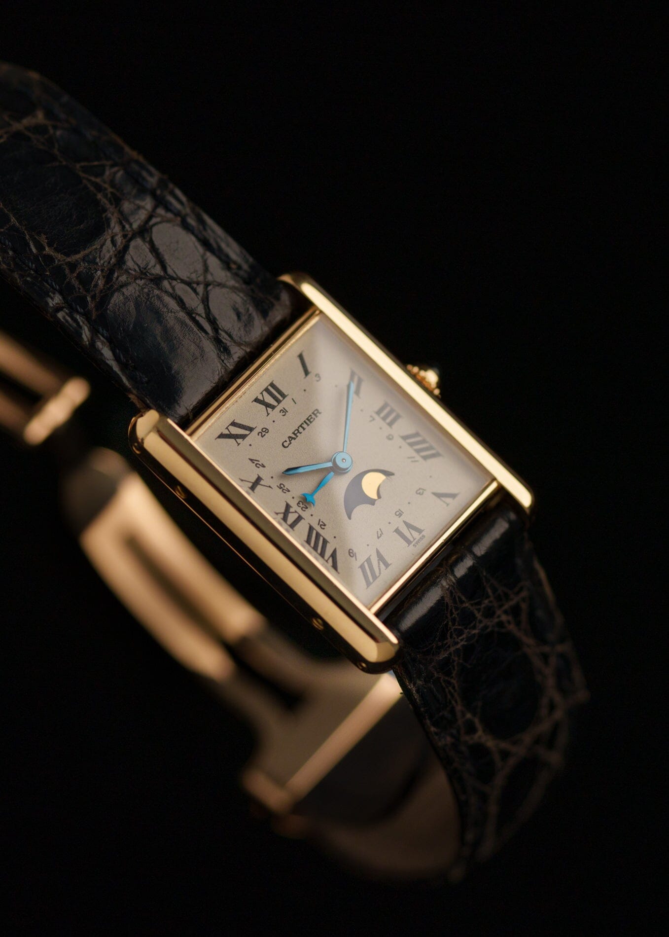 Cartier タンク ルイ カルティエ LM 81900 YG ムーンフェイズ コンプリートサービス済み Watch CARTIER 