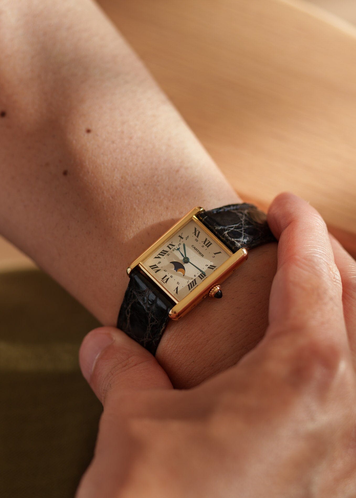 Cartier タンク ルイ カルティエ LM 81900 YG ムーンフェイズ コンプリートサービス済み Watch CARTIER 