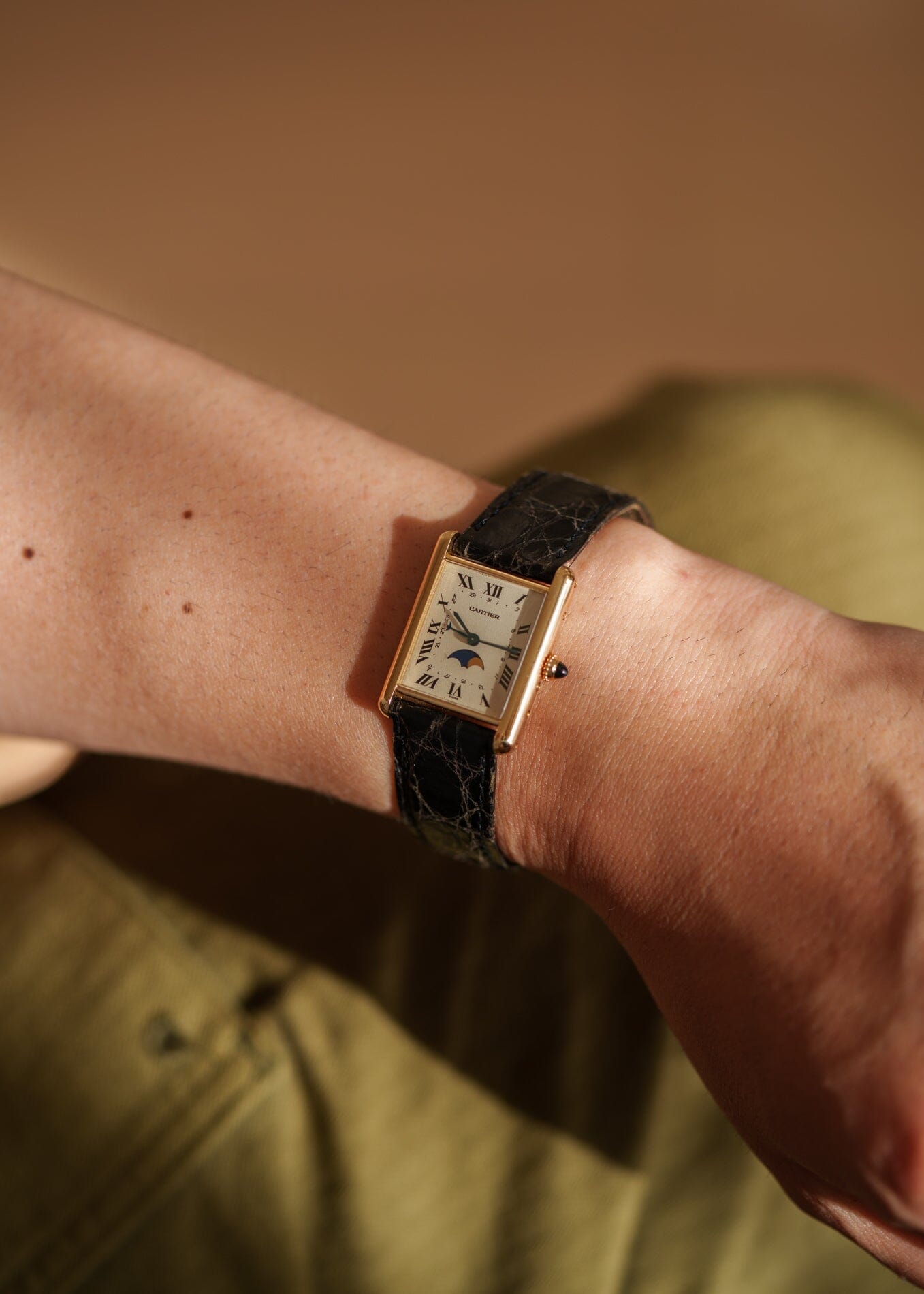 Cartier タンク ルイ カルティエ LM 81900 YG ムーンフェイズ コンプリートサービス済み Watch CARTIER 