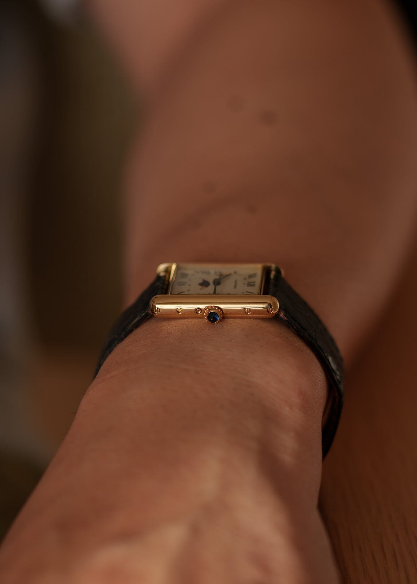 Cartier タンク ルイ カルティエ LM 81900 YG ムーンフェイズ コンプリートサービス済み Watch CARTIER 