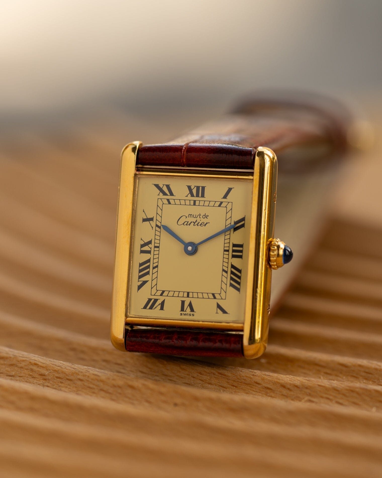 カルティエ マストタンク LM アイボリーローマン QZ Watch CARTIER 