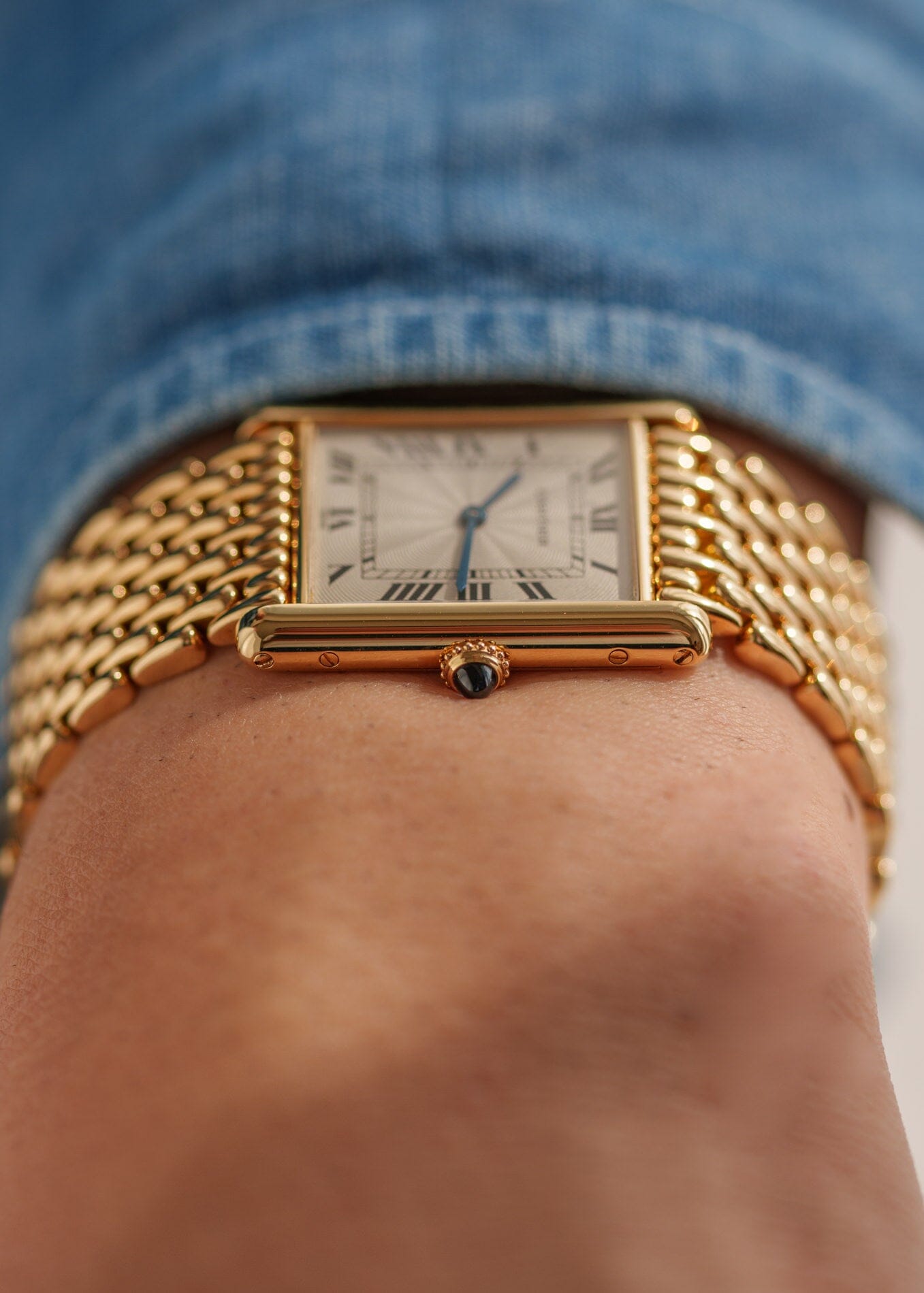 Cartier タンク ルイ カルティエ LM 16121 YG エクストラフラット 箱保証書付き Watch CARTIER 