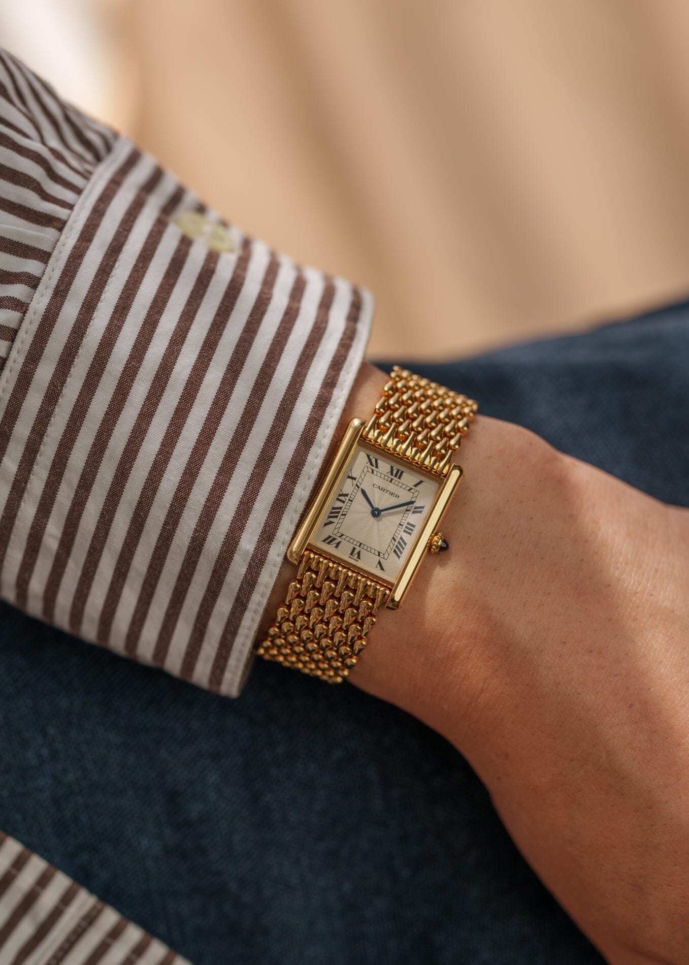 Cartier タンク ルイ カルティエ LM 16121 YG エクストラフラット 箱保証書付き Watch CARTIER 