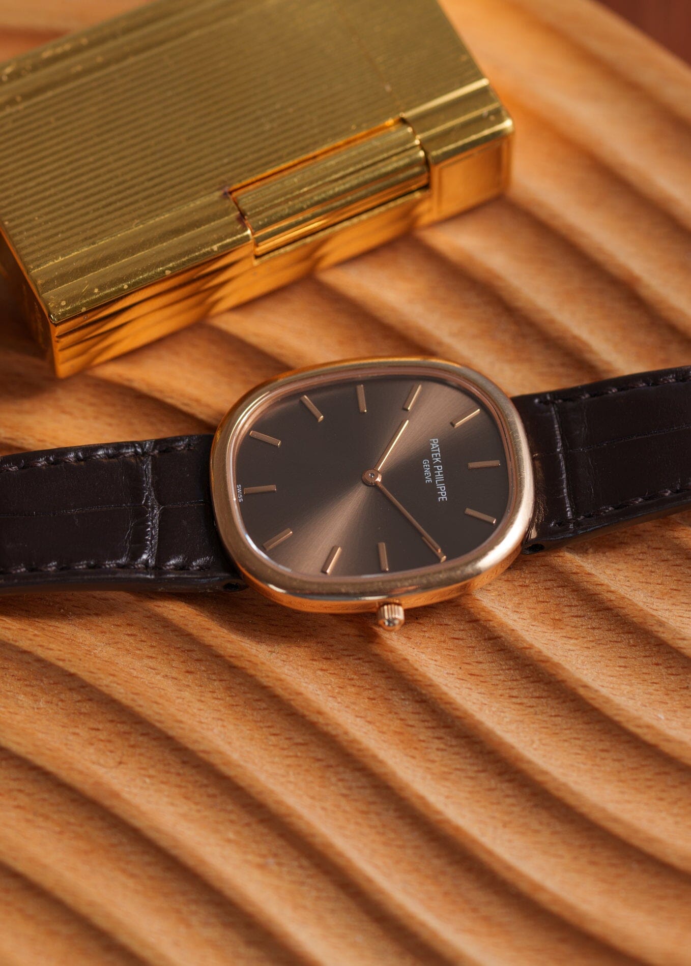 Patek Philippe ゴールデンエリプス 3738 "Jumbo" 自動巻き PG ブラウンダイアル Watch PATEK PHILIPPE 