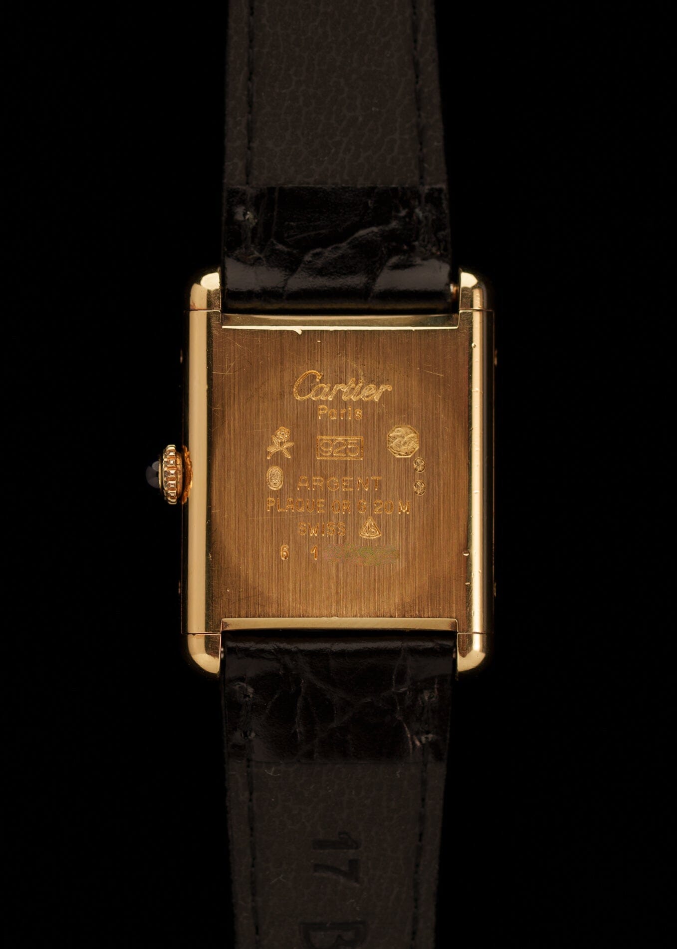 白黒写真 1955年 カルティエ カルティエ マストタンク LM ブラックオニキス 手巻き 1970年代