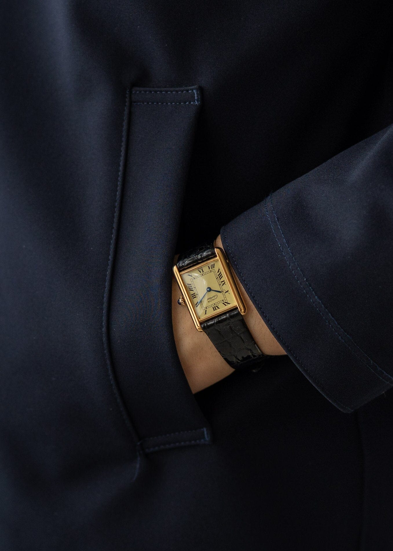 カルティエ マストタンク LM アイボリーローマン 手巻き Watch CARTIER 