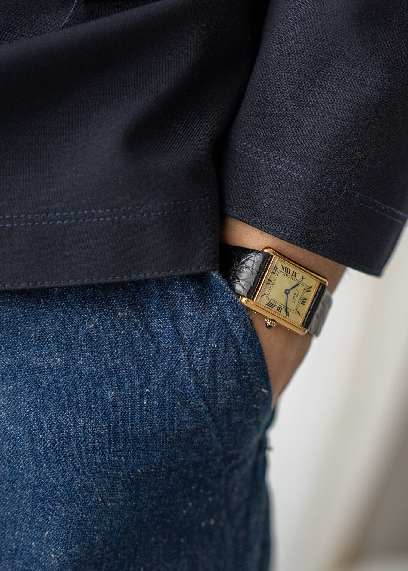 カルティエ マストタンク LM アイボリーローマン 手巻き Watch CARTIER 