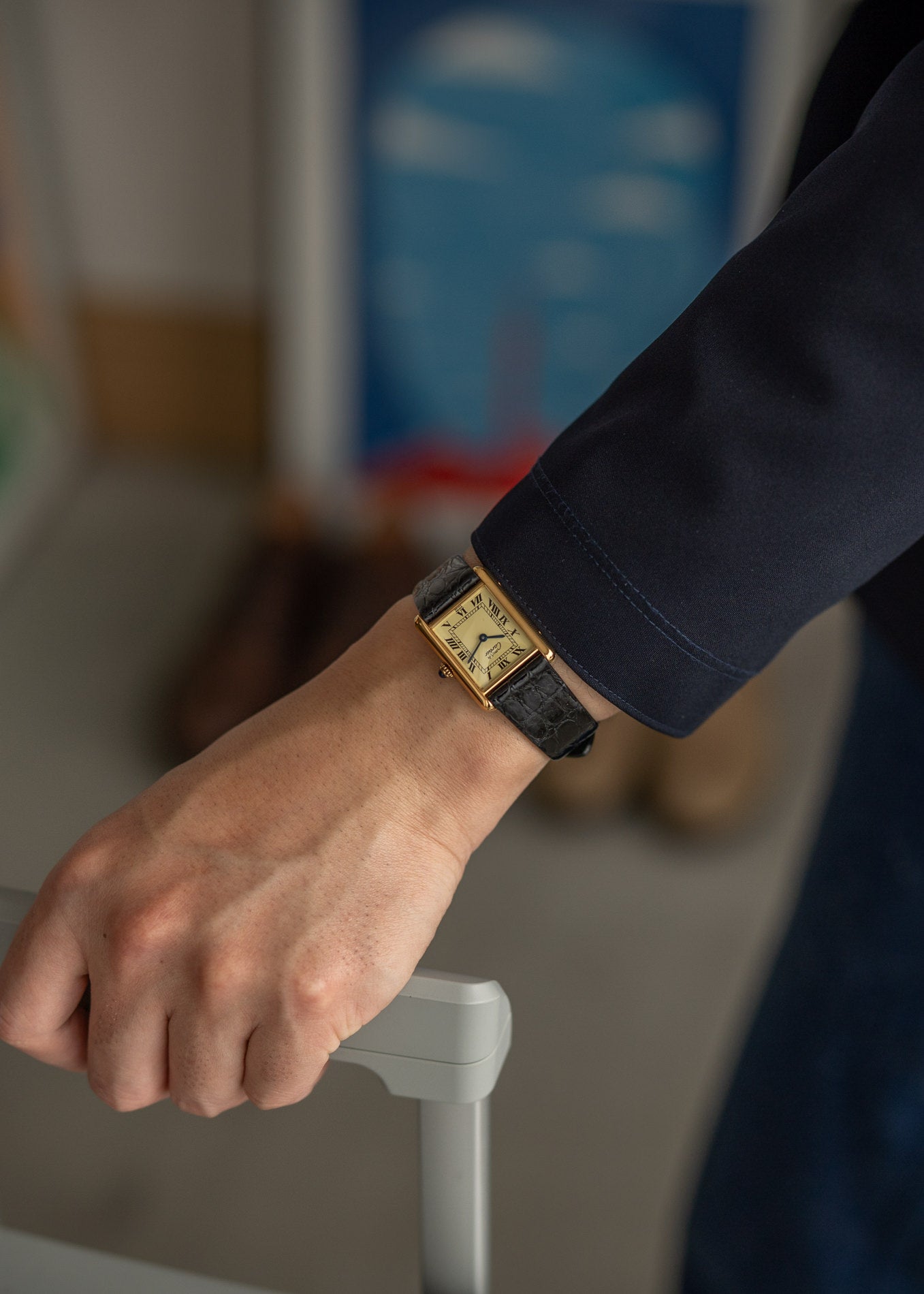 カルティエ マストタンク LM アイボリーローマン 手巻き