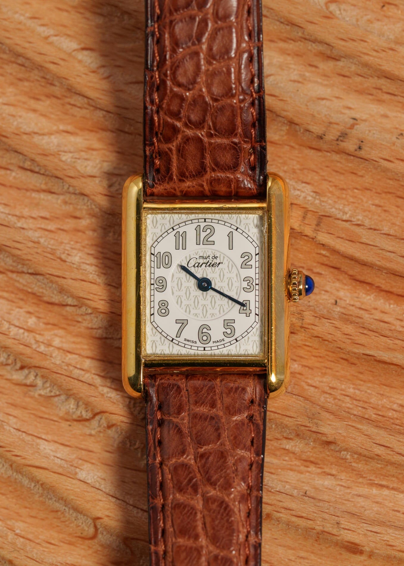 メープル　カルティエマストタンク　アラビア数字 Cartier】カルティエ マストタンクSM アラビア 純正尾錠付き