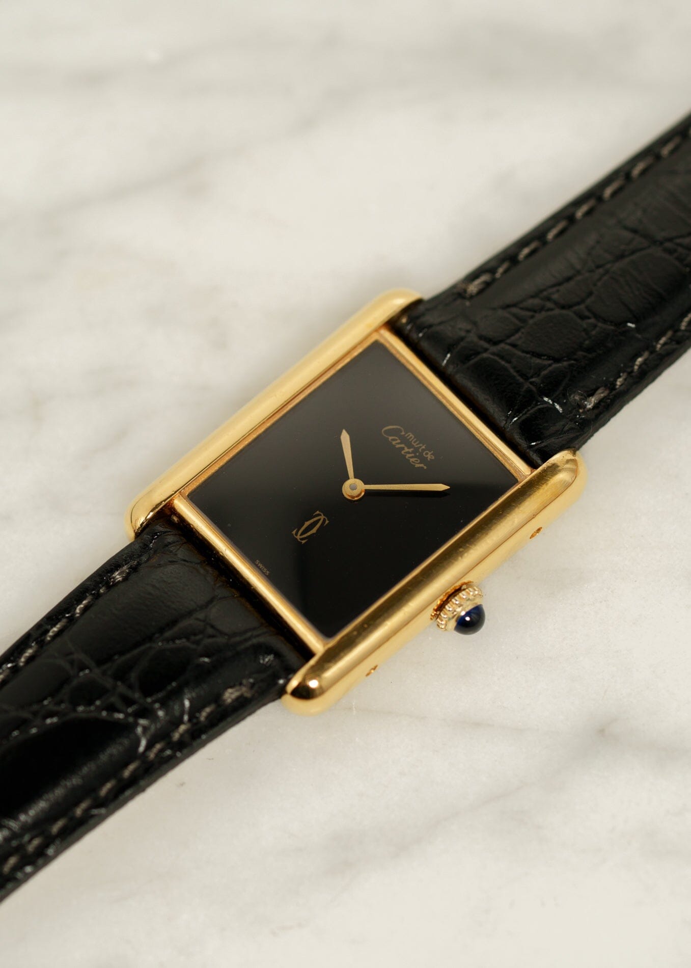 カルティエ マストタンク LM ブラックオニキス 手巻き 1970年代
