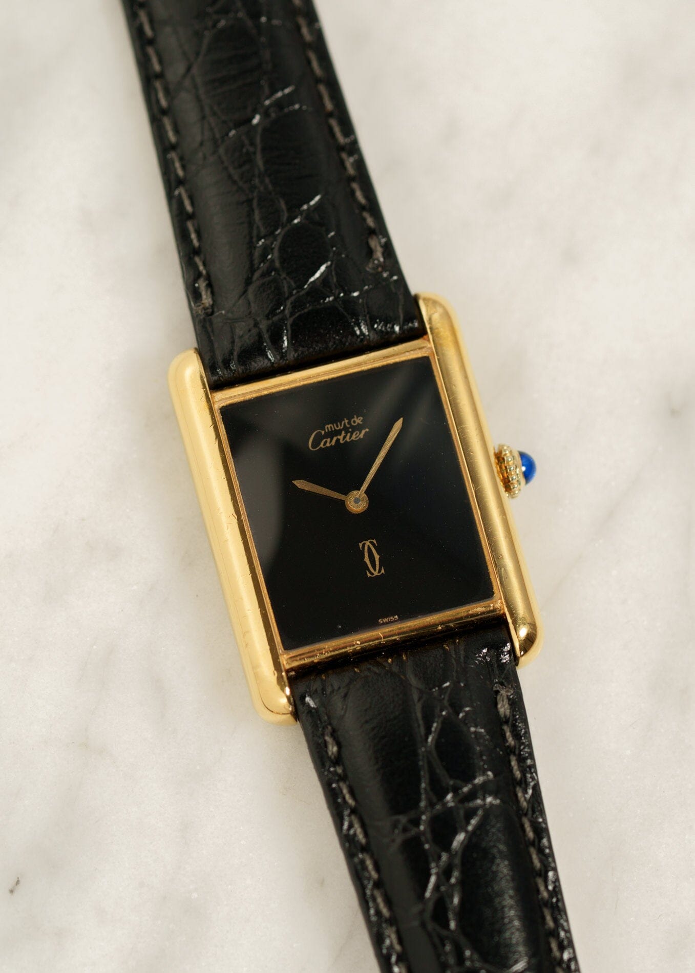 カルティエ マストタンク LM ブラックオニキス 手巻き 1970年代