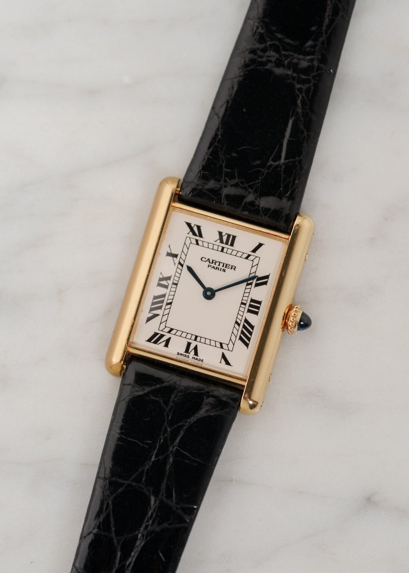 Cartier タンク ルイ カルティエ LM YG CPCP Cal.21 (FP) 1600B 箱付き