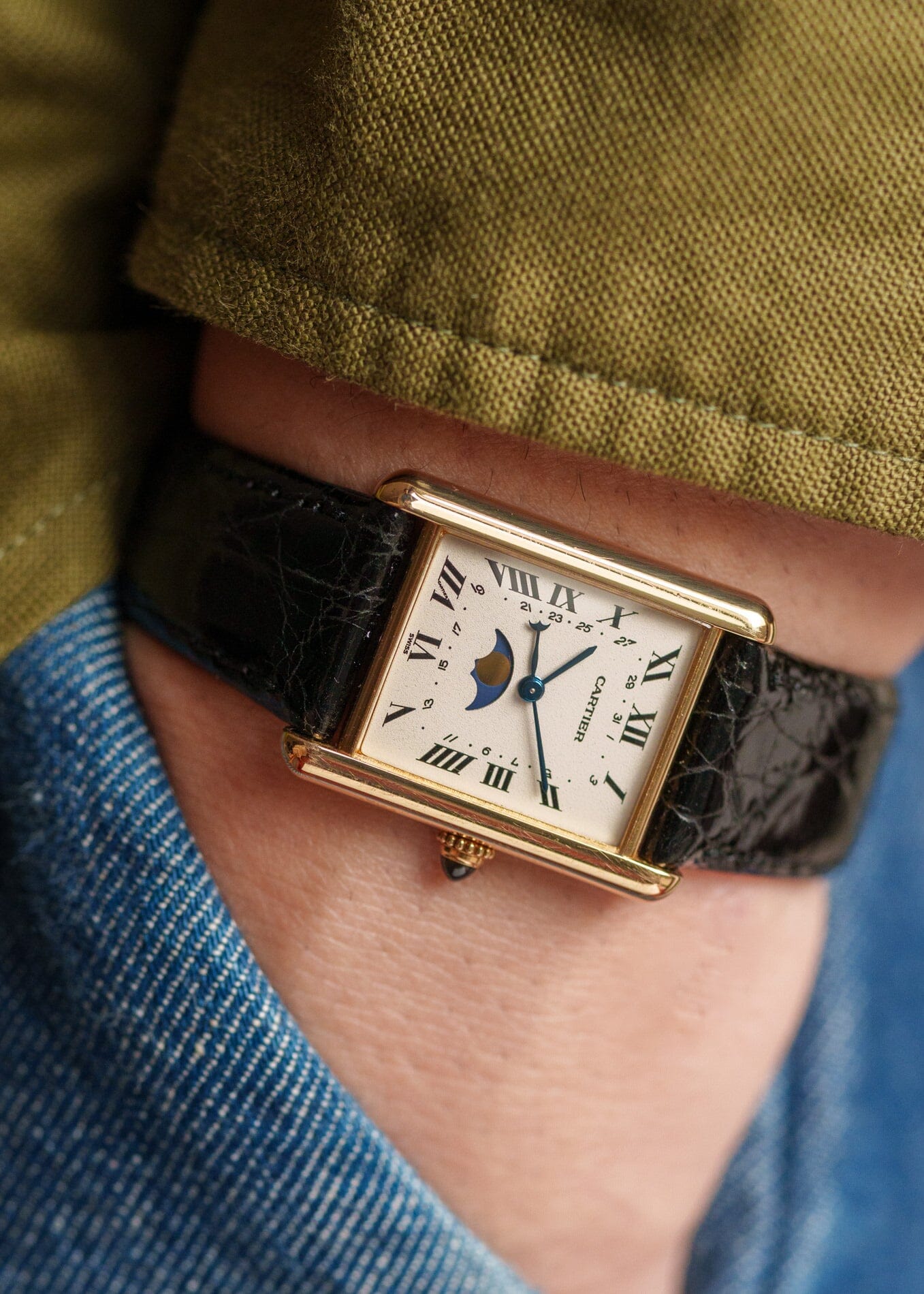 Cartier タンク ルイ カルティエ LM 819001 YG ムーンフェイズ | ARBITRO