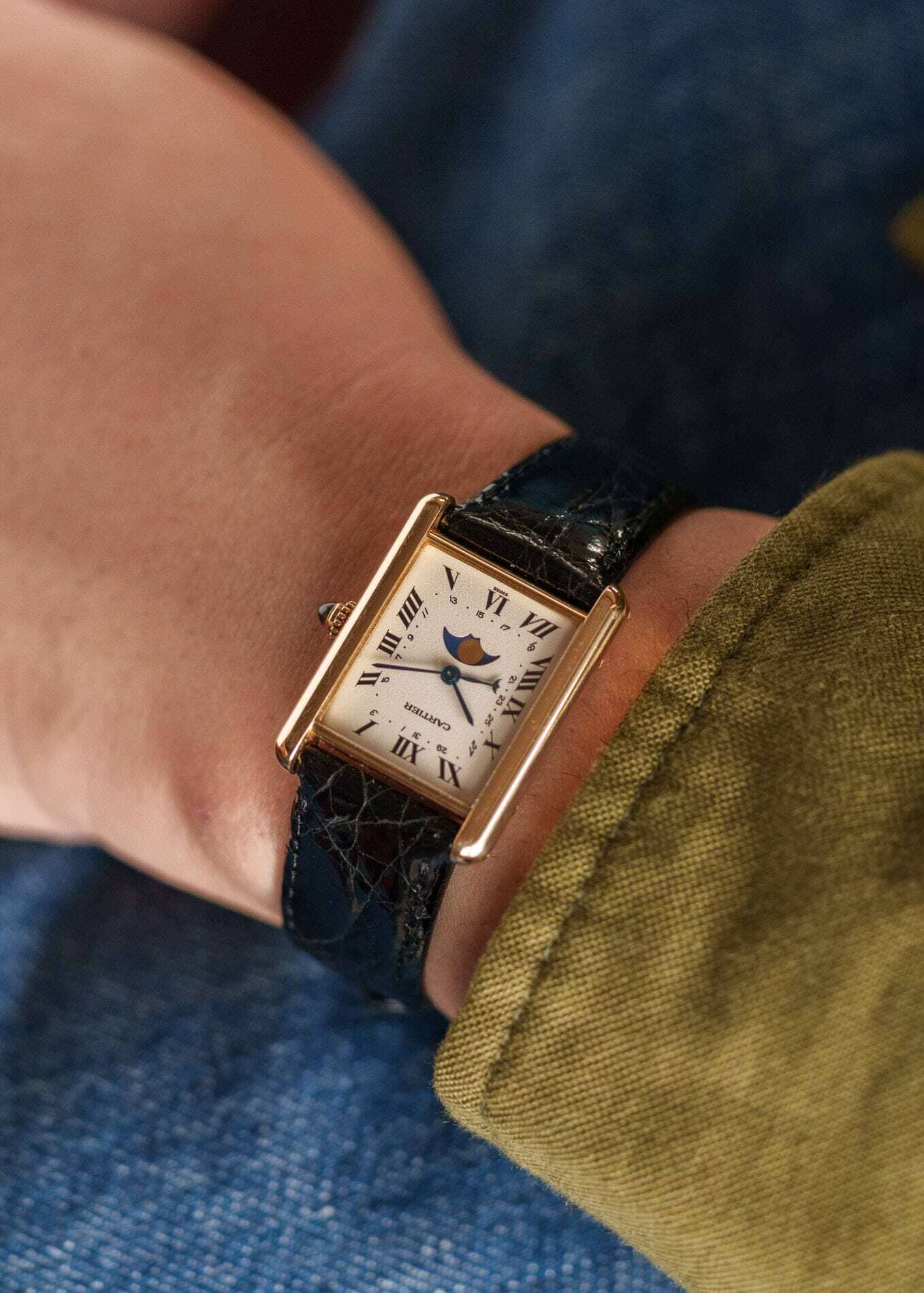 Cartier タンク ルイ カルティエ LM 819001 YG ムーンフェイズ D