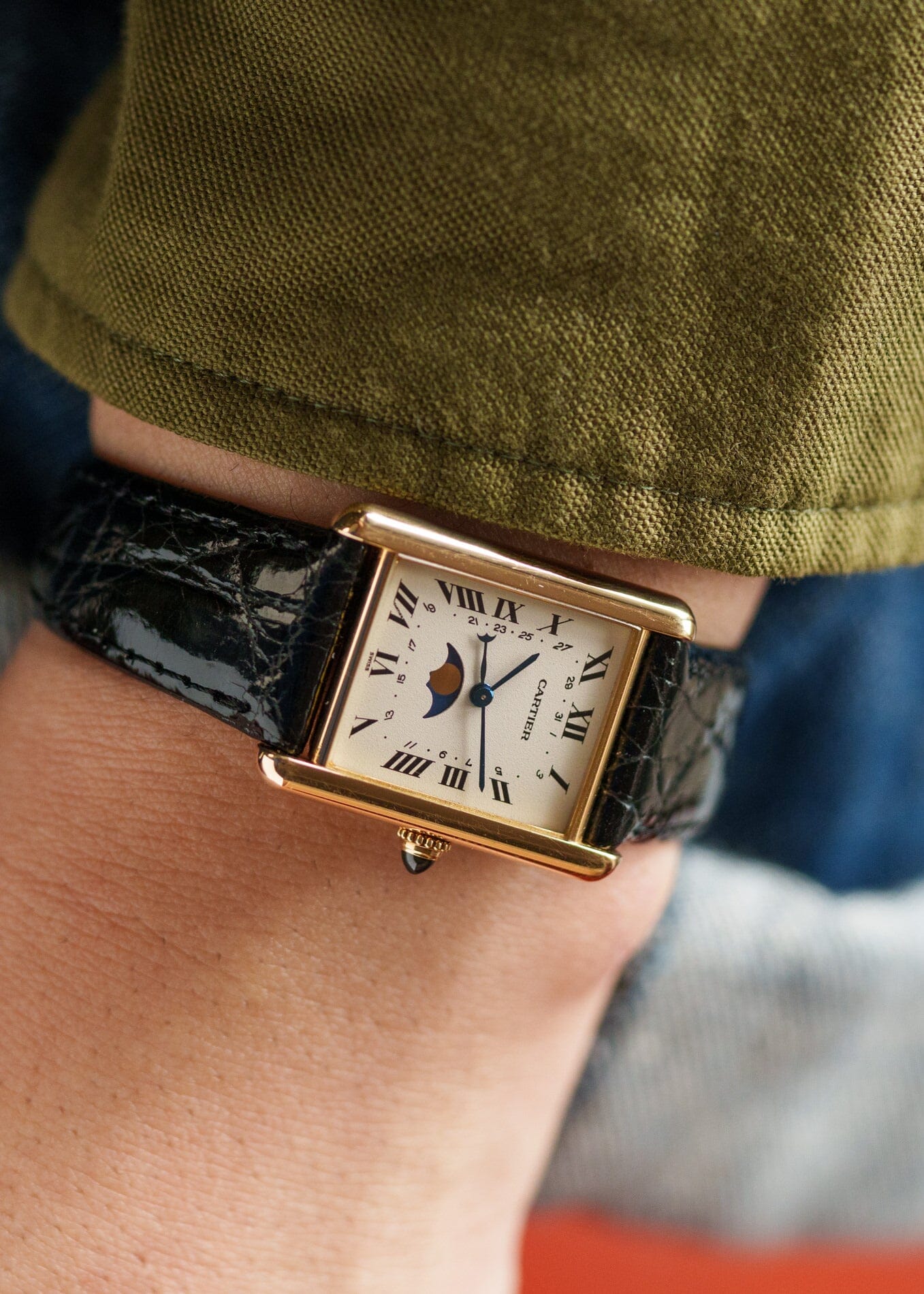 Cartier タンク ルイ カルティエ LM 819001 YG ムーンフェイズ