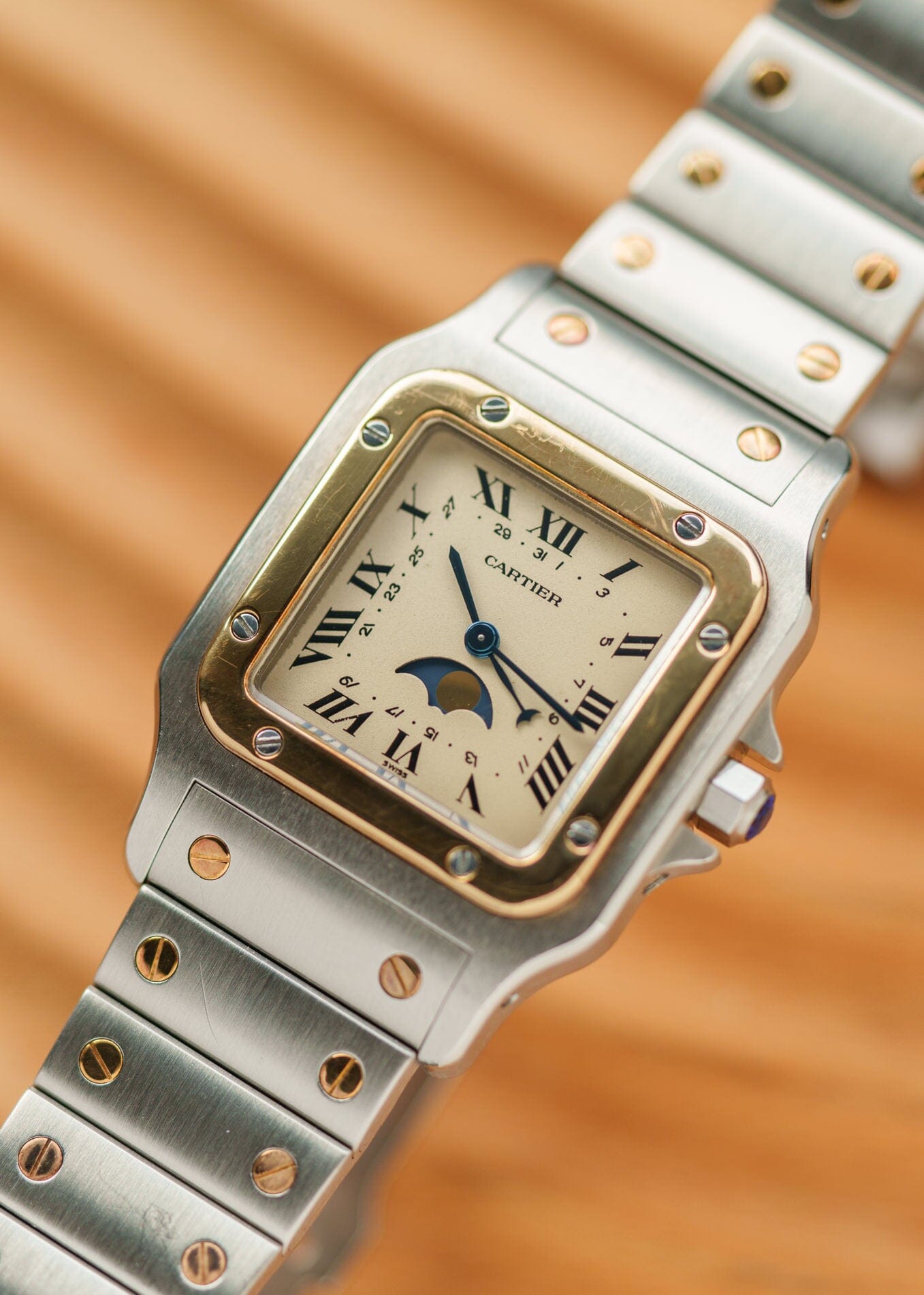カルティエ サントス ガルベ LM ムーンフェイズ 119901 YG SS Cartier サントスガルベ LM 119901 ムーンフェイズ | ARBITRO
