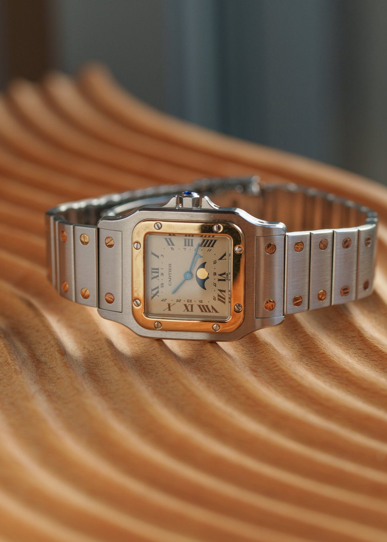 カルティエ サントス ガルベ LM ムーンフェイズ 119901 YG SS Cartier サントスガルベ LM 119901 ムーンフェイズ | ARBITRO