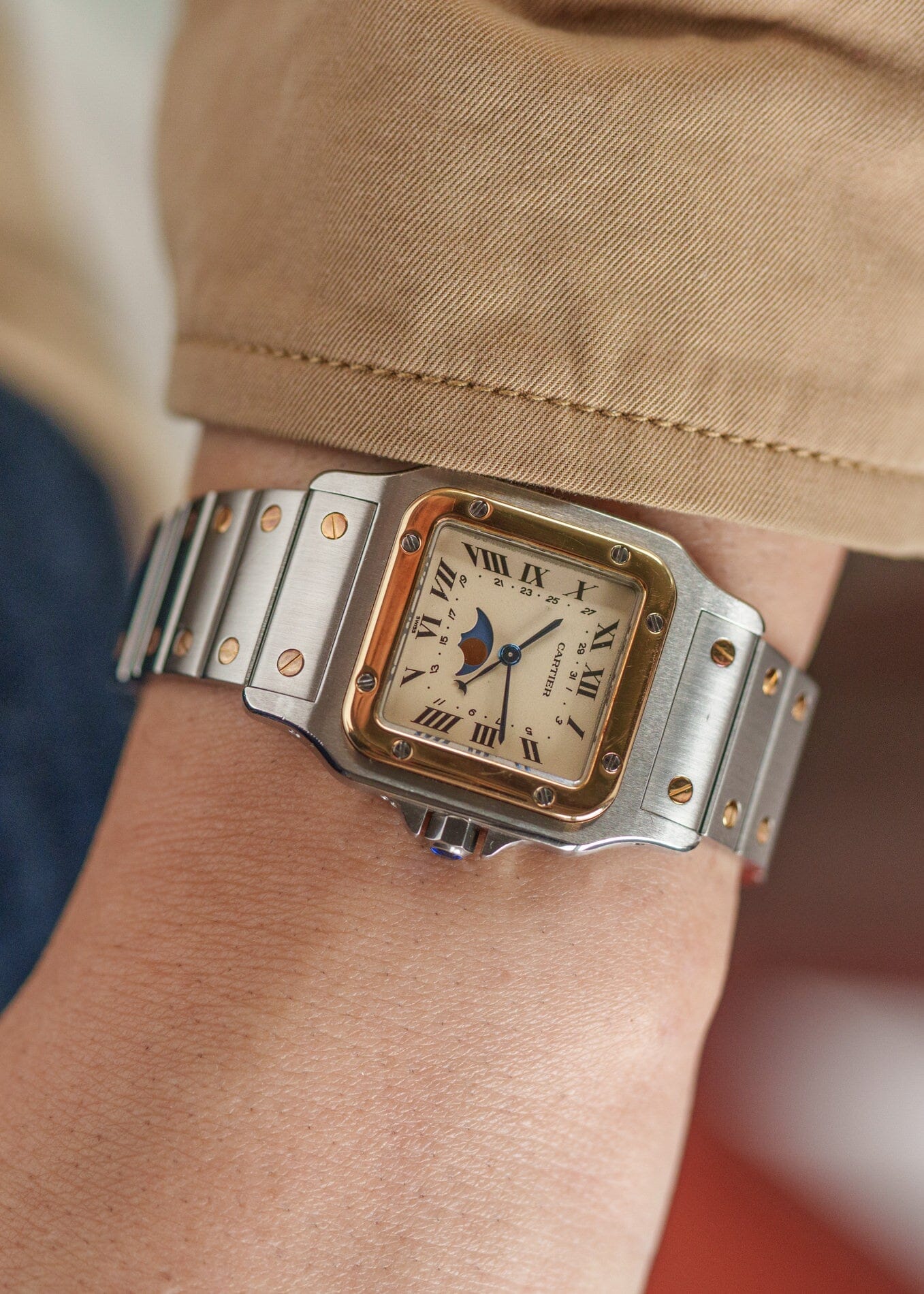 専用✨ CARTIER LM Santos Galbee Moonphase Ref.119901 BOX – TIMEANAGRAM